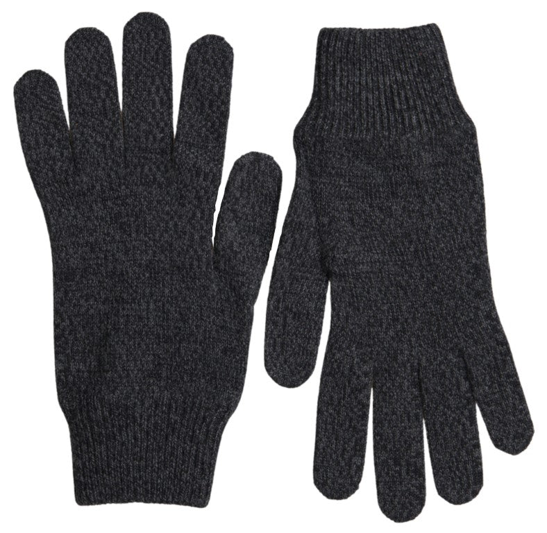 Dolce & Gabbana Elegantes guantes de invierno de lana virgen en gris