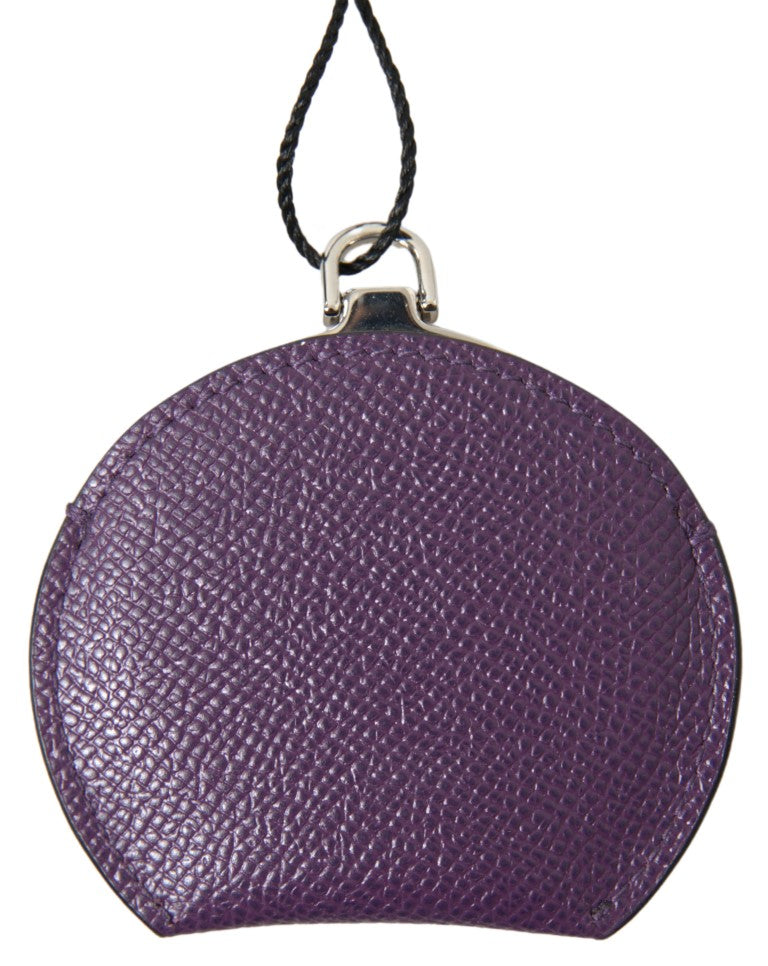 Dolce & Gabbana Elegante soporte para espejo de cuero morado