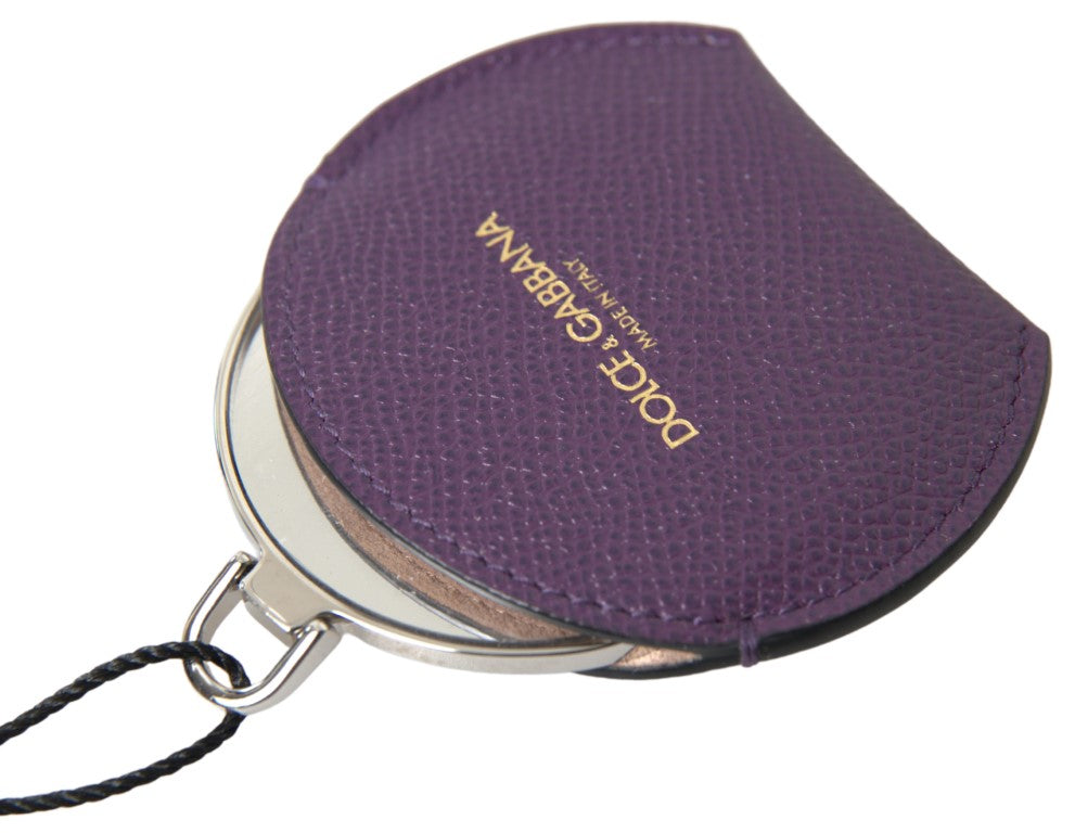 Dolce & Gabbana Elegante soporte para espejo de cuero morado