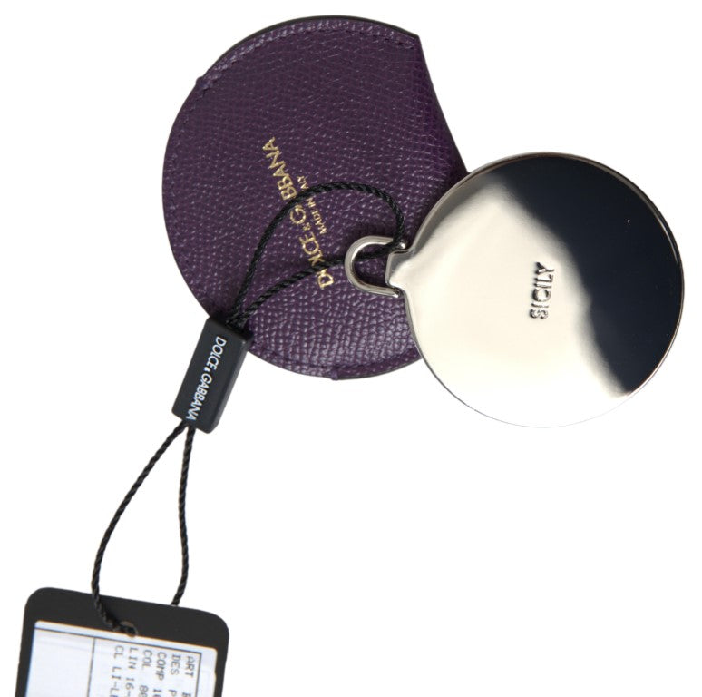 Dolce & Gabbana Elegante soporte para espejo de cuero morado