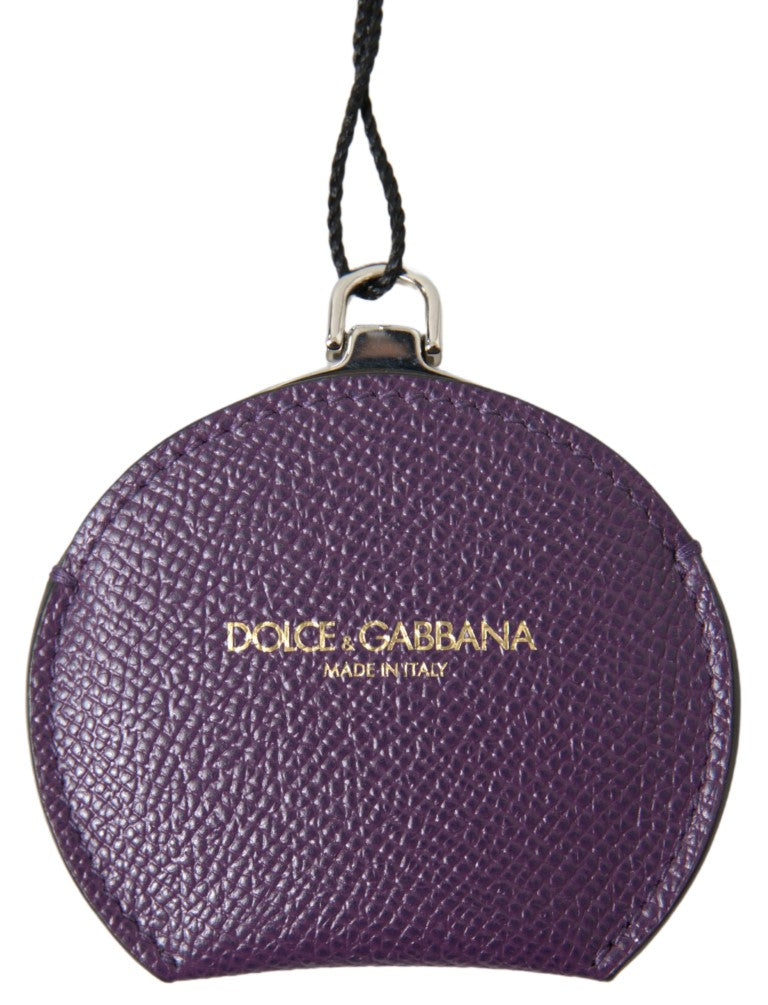 Dolce & Gabbana Elegante soporte para espejo de cuero morado