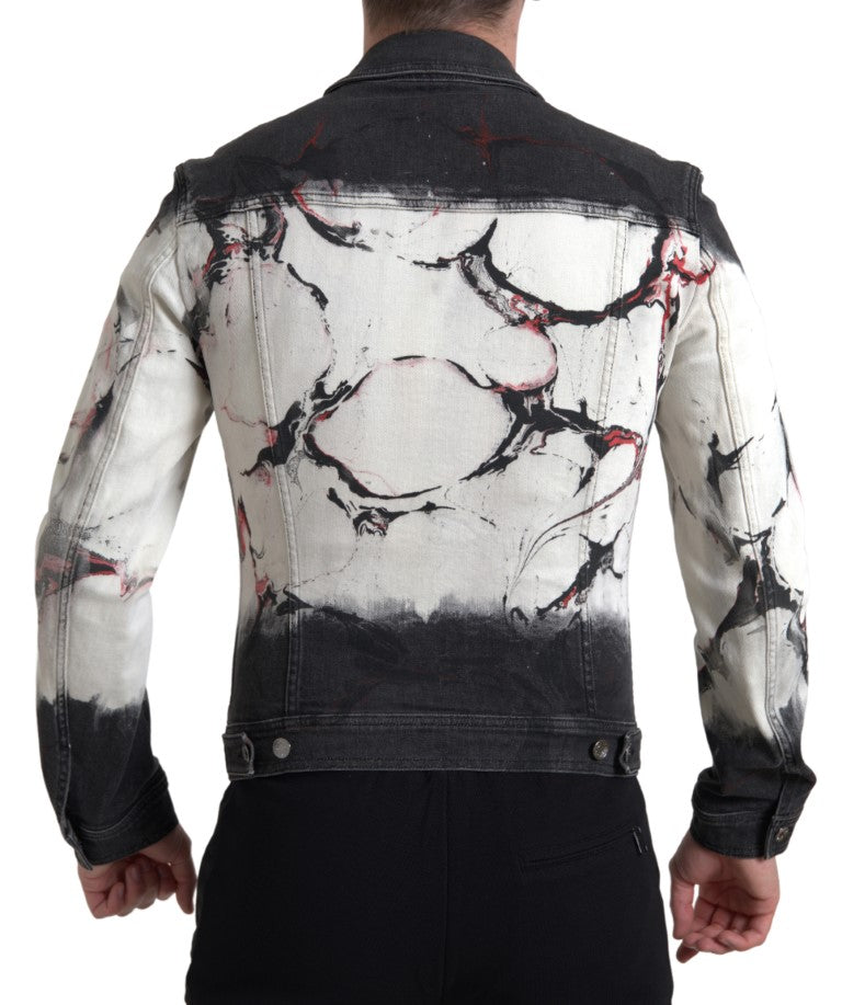 Dolce & Gabbana Chaqueta vaquera elástica de algodón multicolor