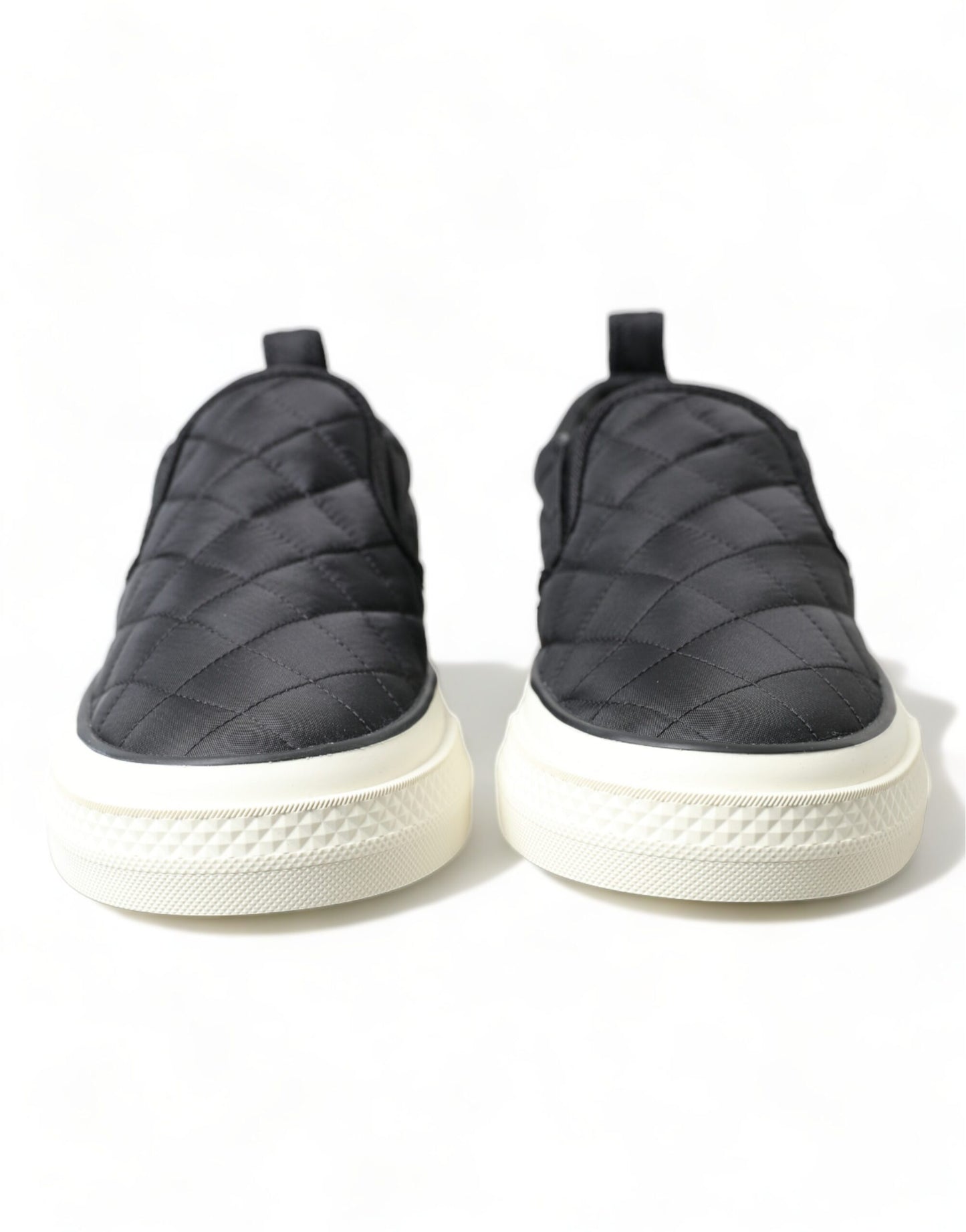 Dolce & Gabbana Elegantes zapatillas deportivas de lona negras acolchadas