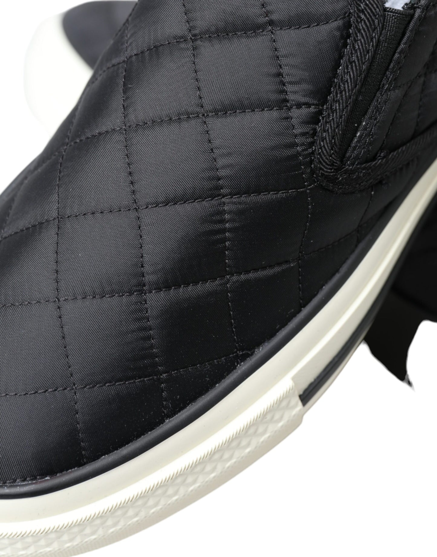 Dolce & Gabbana Elegantes zapatillas deportivas de lona negras acolchadas