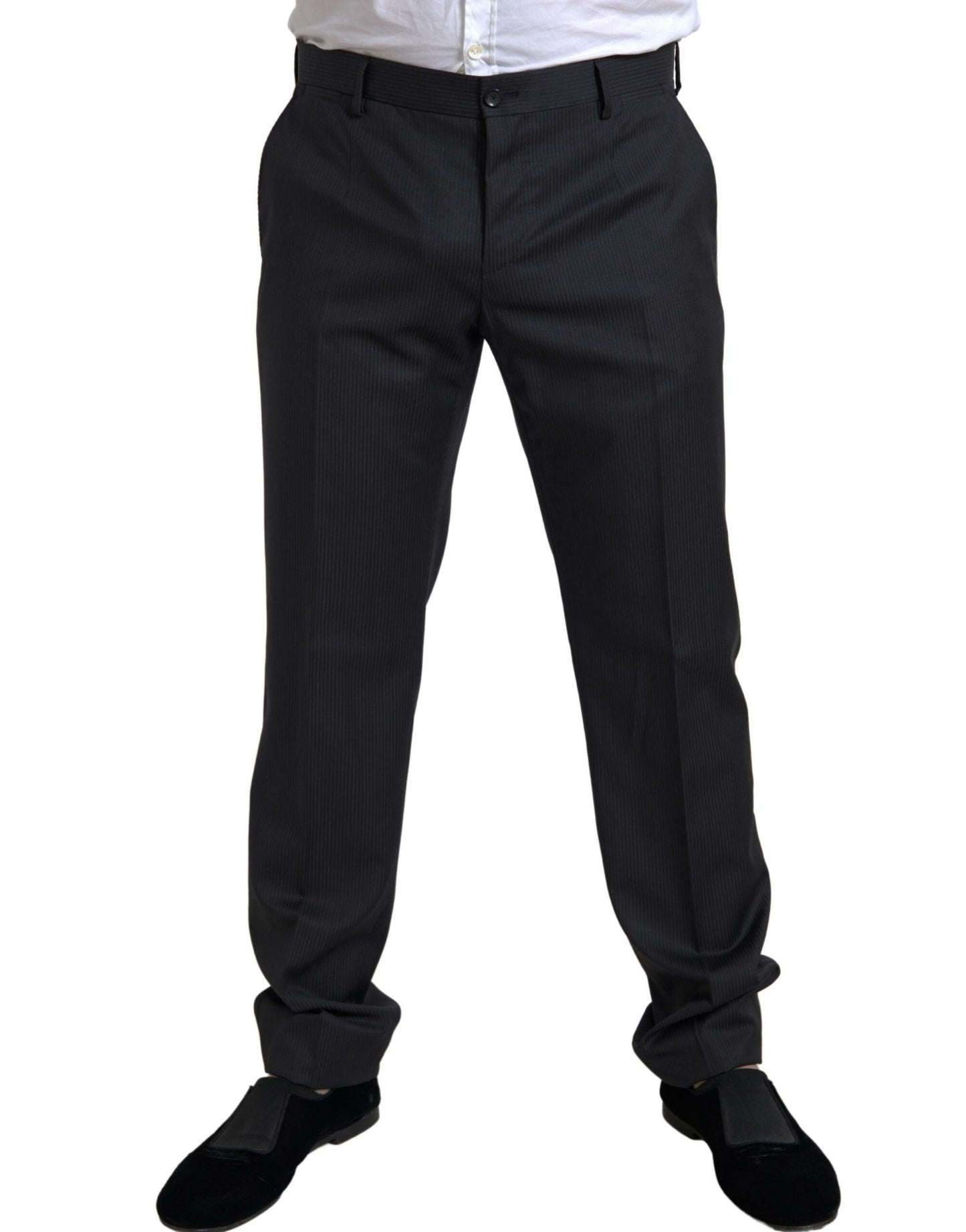 Dolce & Gabbana Elegante traje negro de dos piezas de corte slim