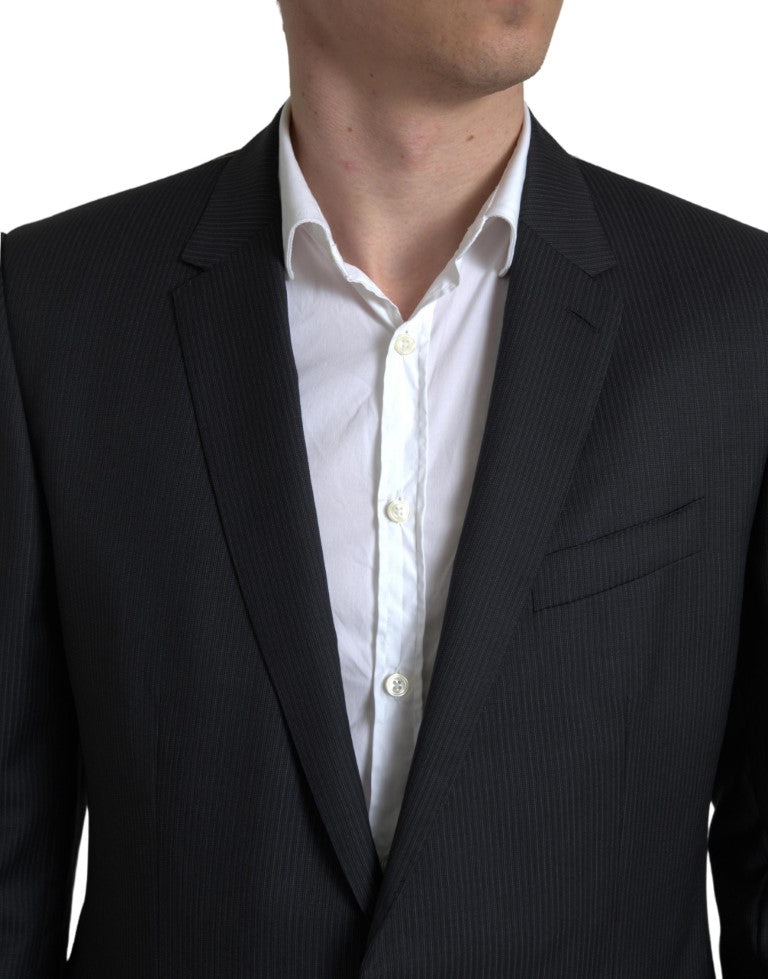 Dolce & Gabbana Elegante traje negro de dos piezas de corte slim