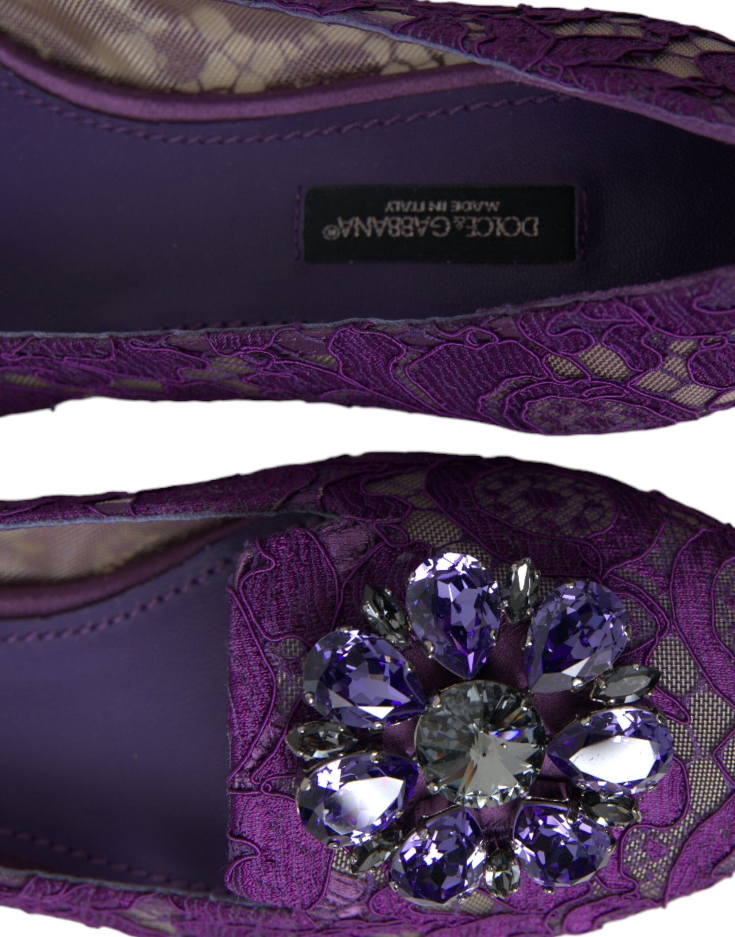 Dolce & Gabbana Zapatos planos Vally elegantes con encaje floral