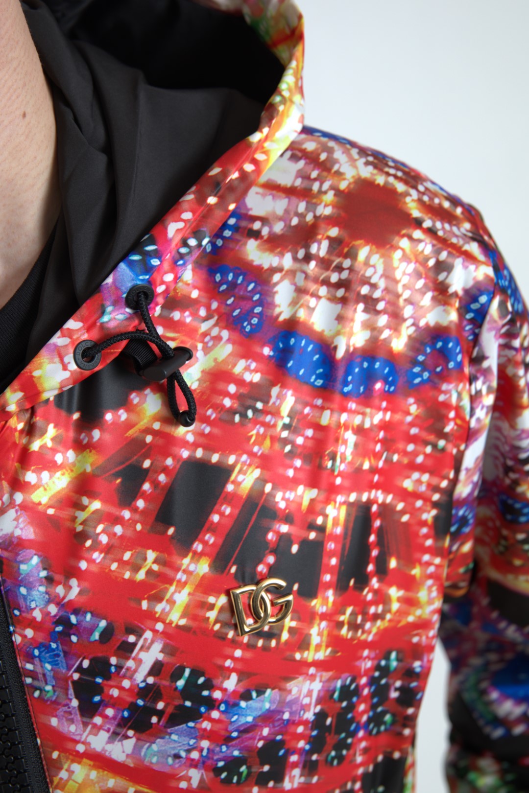 Dolce & Gabbana Suéter con capucha y cremallera completa multicolor