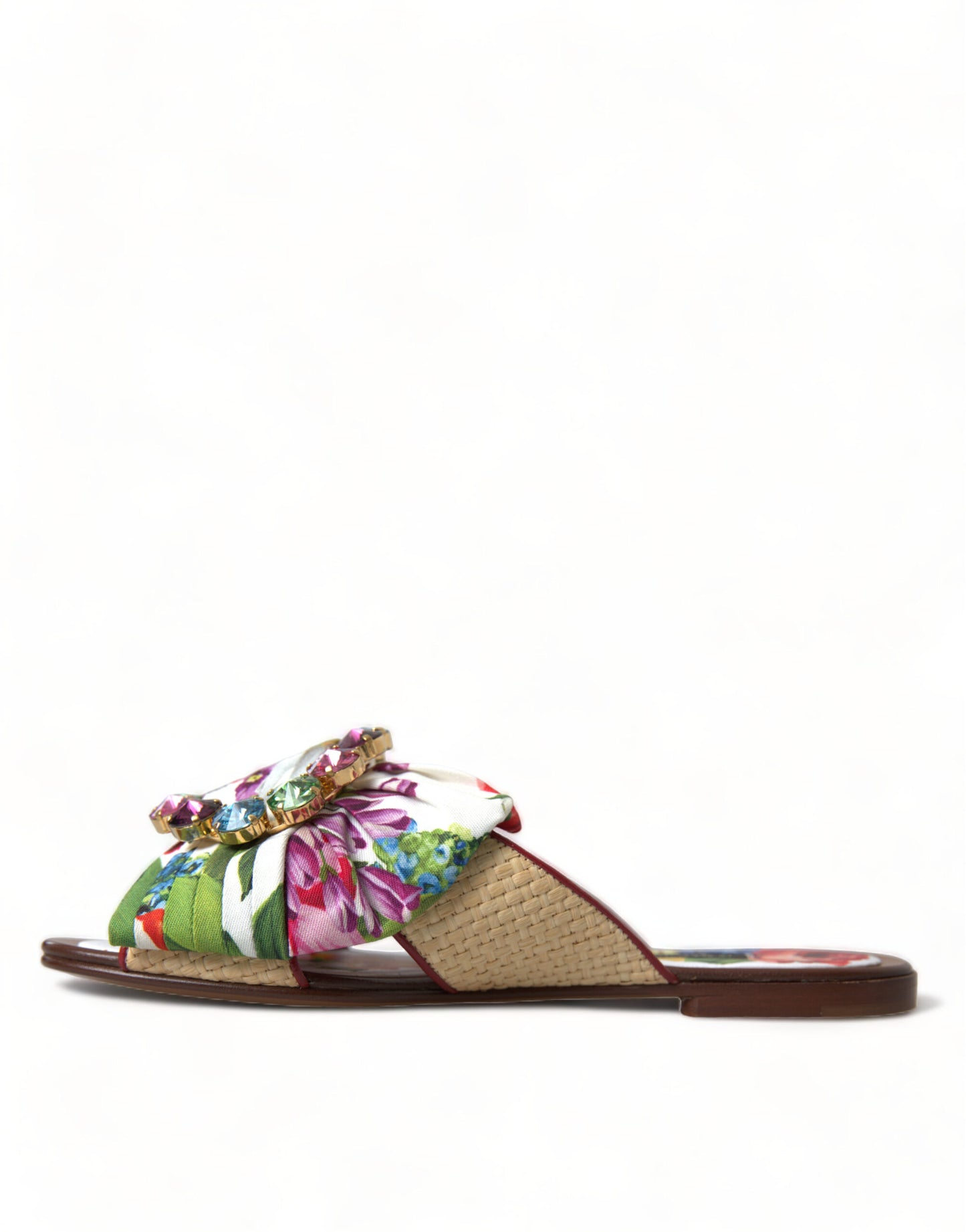 Dolce & Gabbana Exquisitas sandalias planas con estampado floral