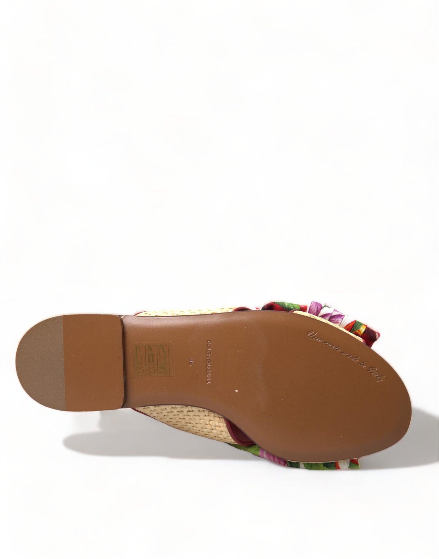 Dolce & Gabbana Exquisitas sandalias planas con estampado floral