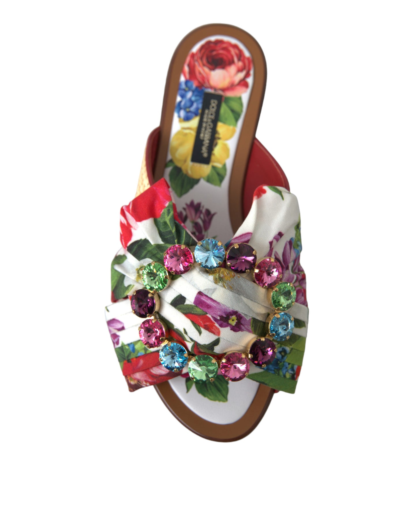 Dolce & Gabbana Exquisitas sandalias planas con estampado floral
