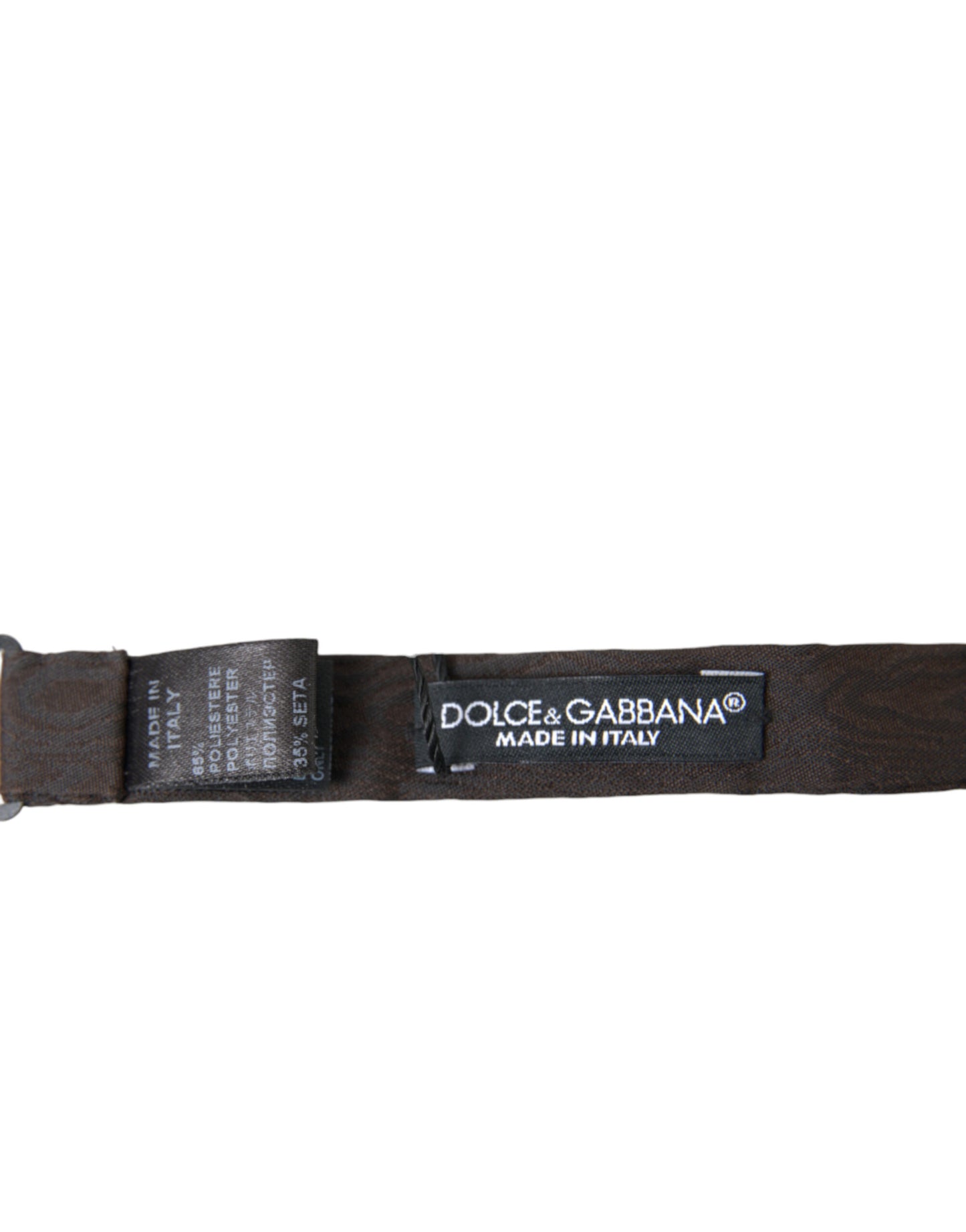 Dolce & Gabbana Pajarita elegante en mezcla de seda marrón