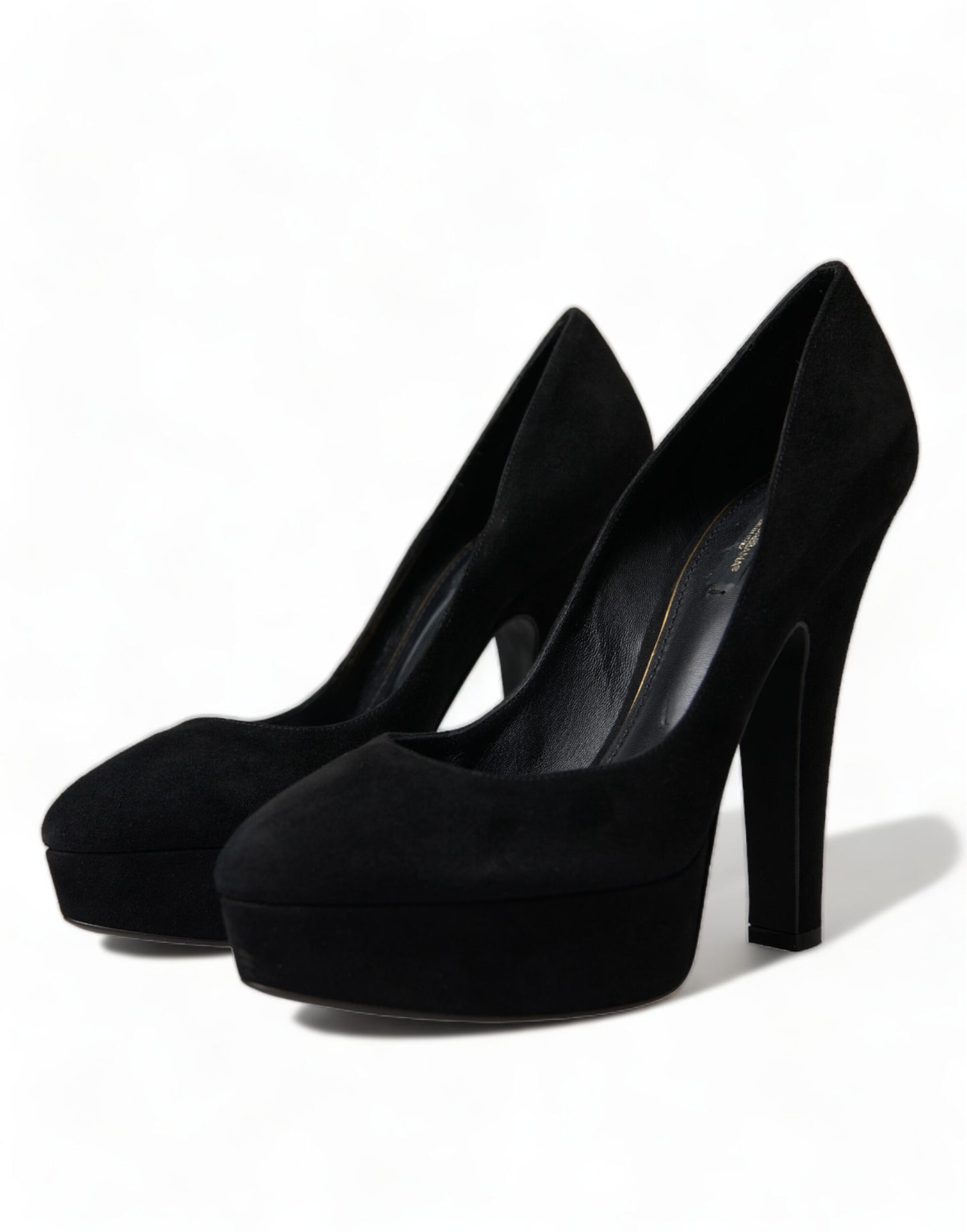 Dolce & Gabbana Zapatos De Tacón De Ante Negro Sofisticación