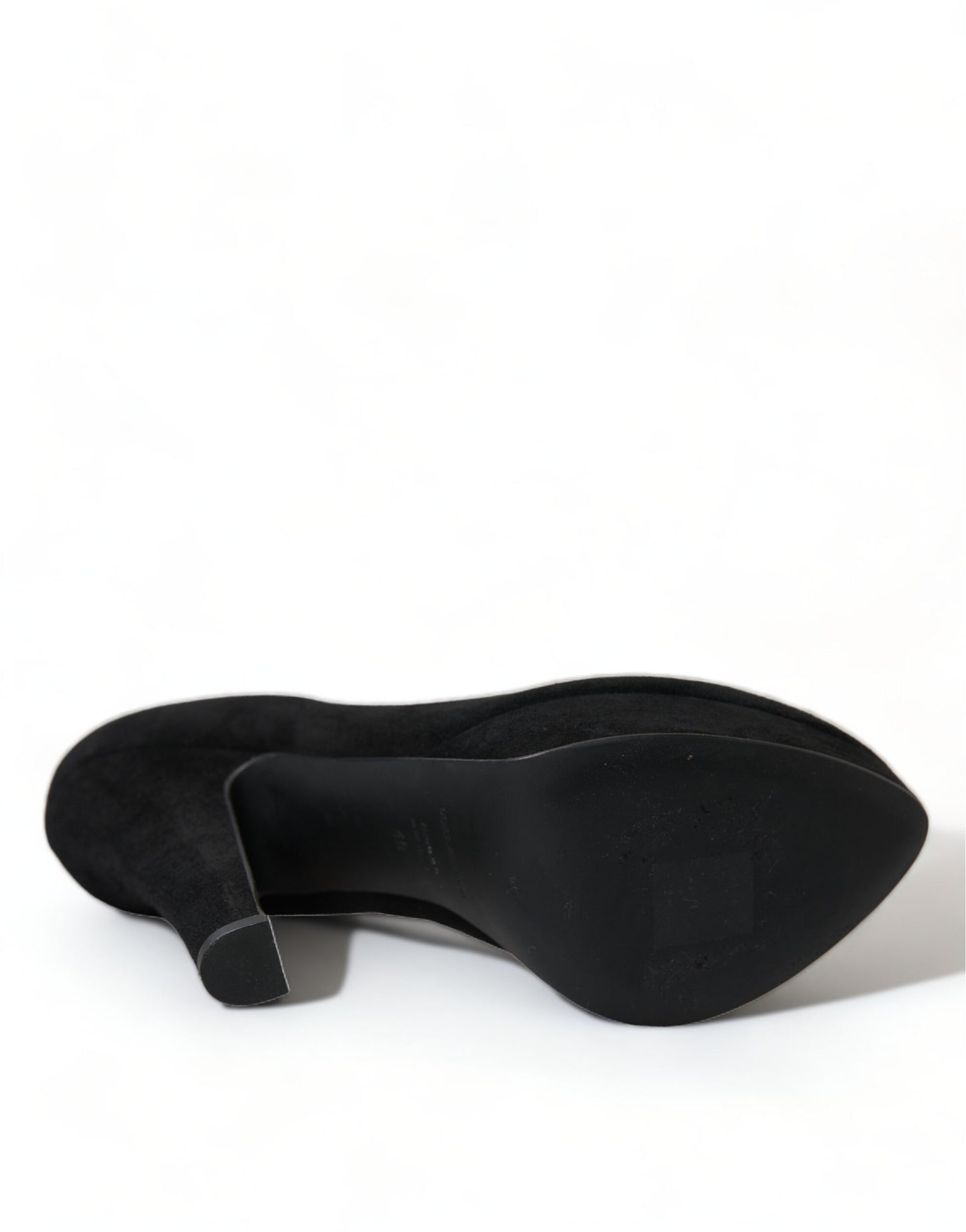 Dolce & Gabbana Zapatos De Tacón De Ante Negro Sofisticación