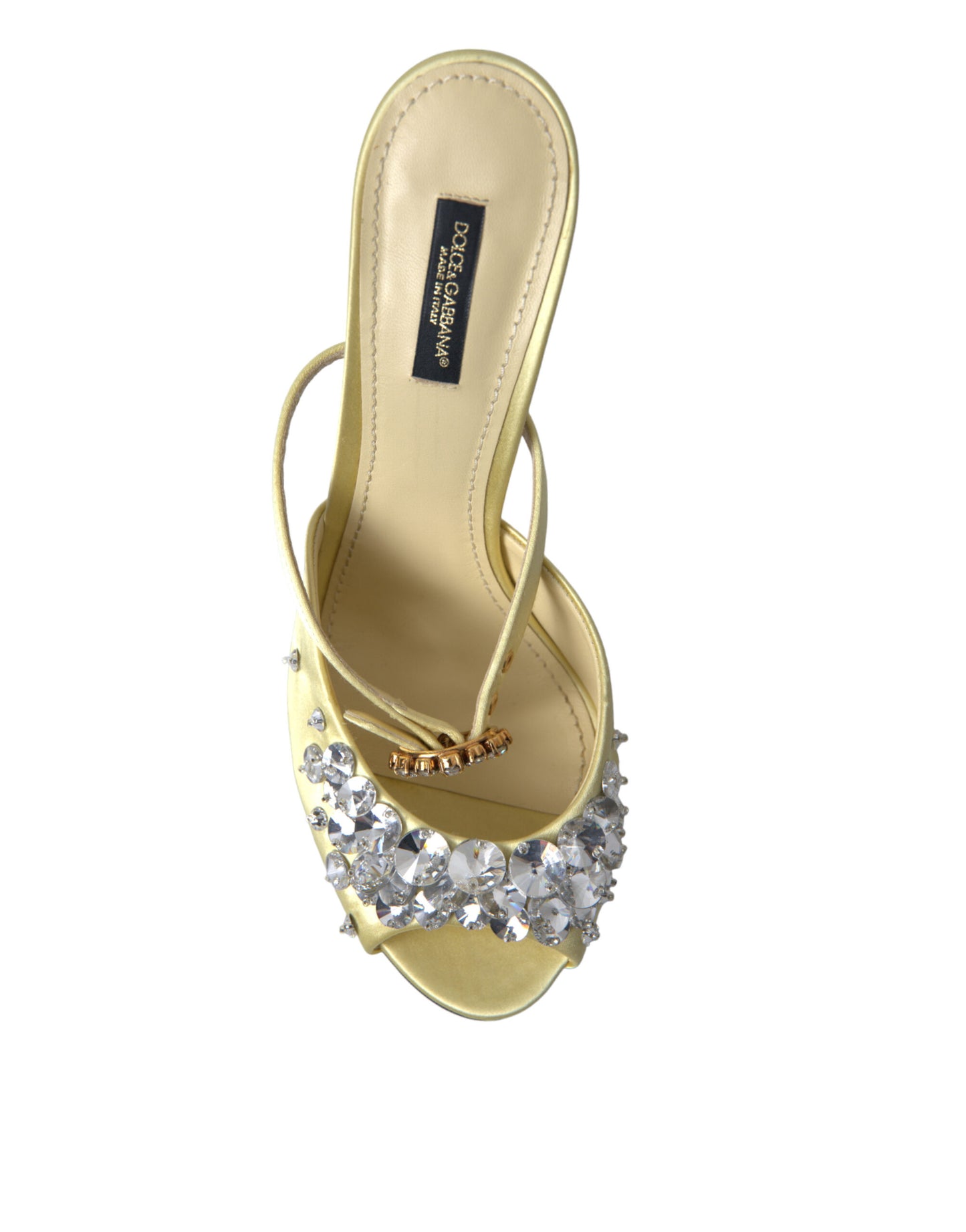 Dolce & Gabbana Sandalias de seda con adornos de cristal