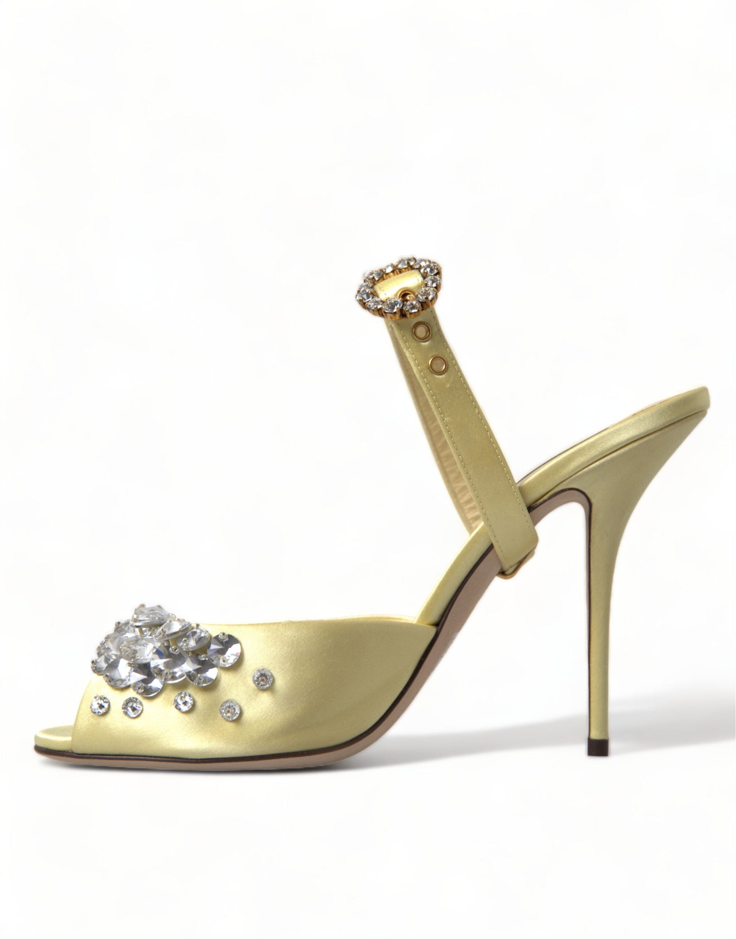 Dolce & Gabbana Sandalias de seda con adornos de cristal