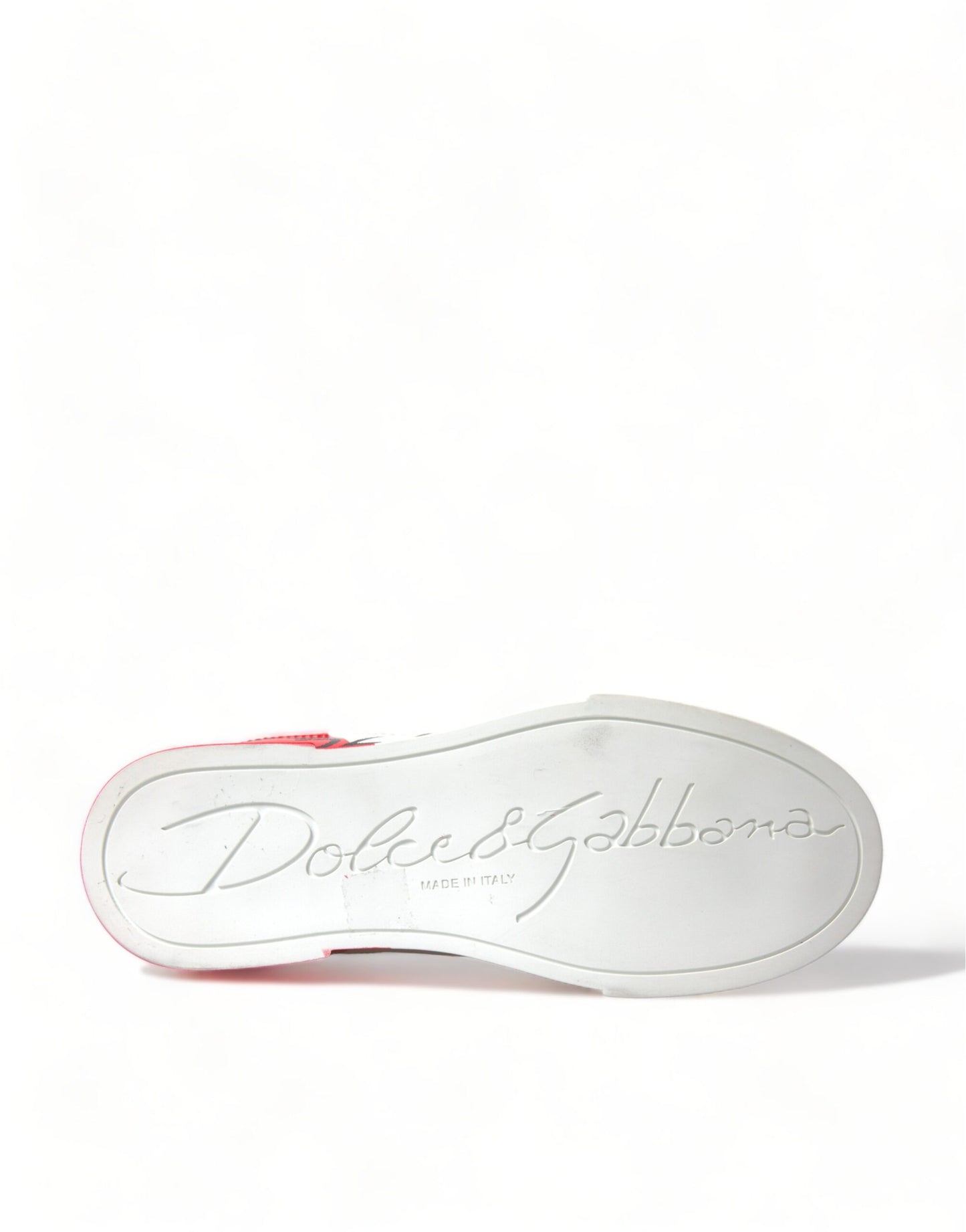 Dolce & Gabbana Elegantes zapatillas Portofino de cuero blanco