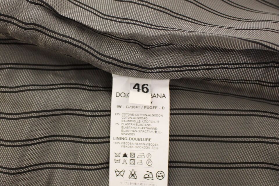 Dolce & Gabbana Elegante chaleco de vestir elástico de algodón gris