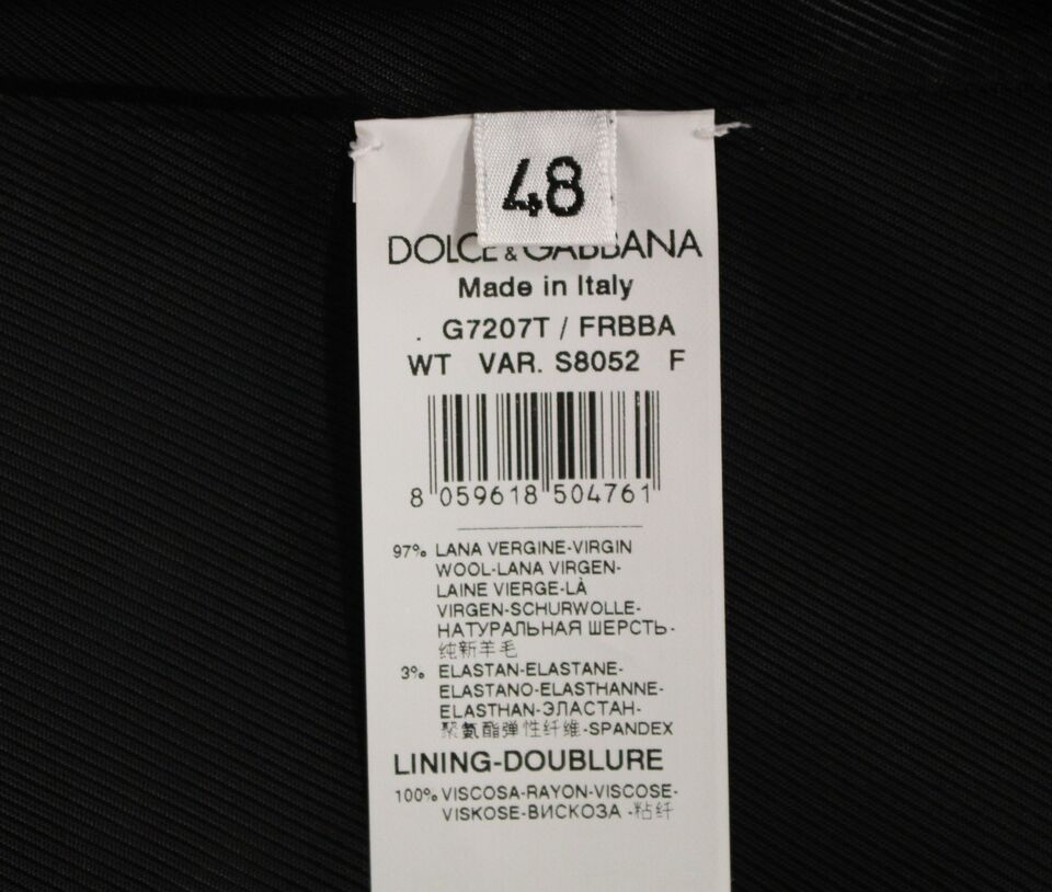 Dolce & Gabbana Elegante Chaleco De Vestir Gris A Rayas