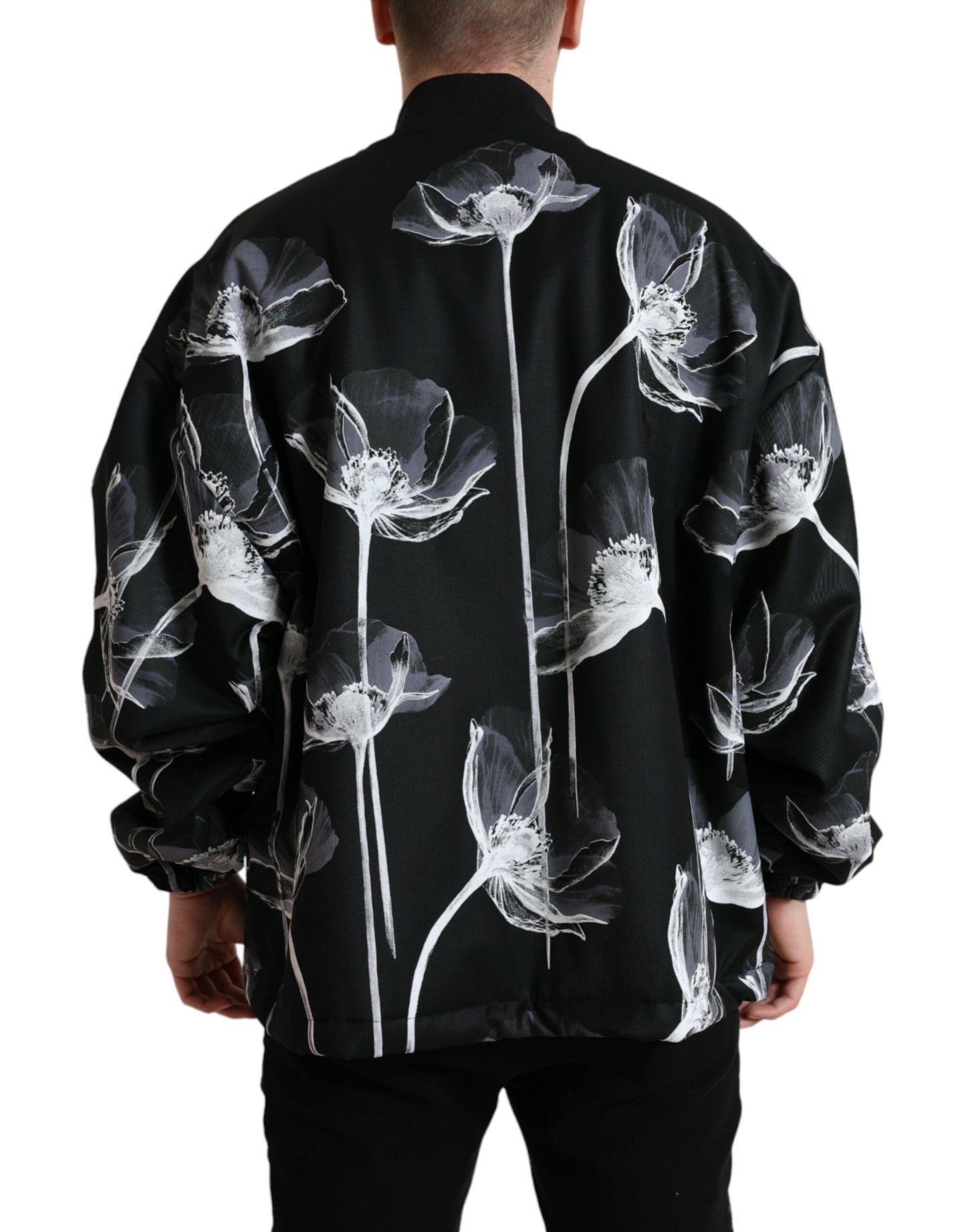 Dolce & Gabbana Elegante cazadora bomber con estampado floral