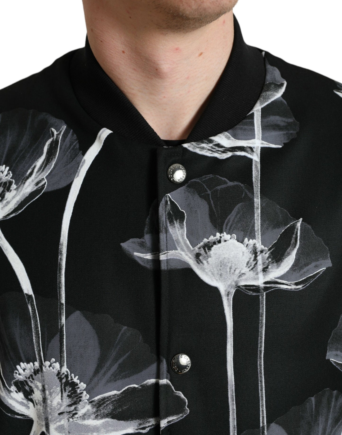 Dolce & Gabbana Elegante cazadora bomber con estampado floral