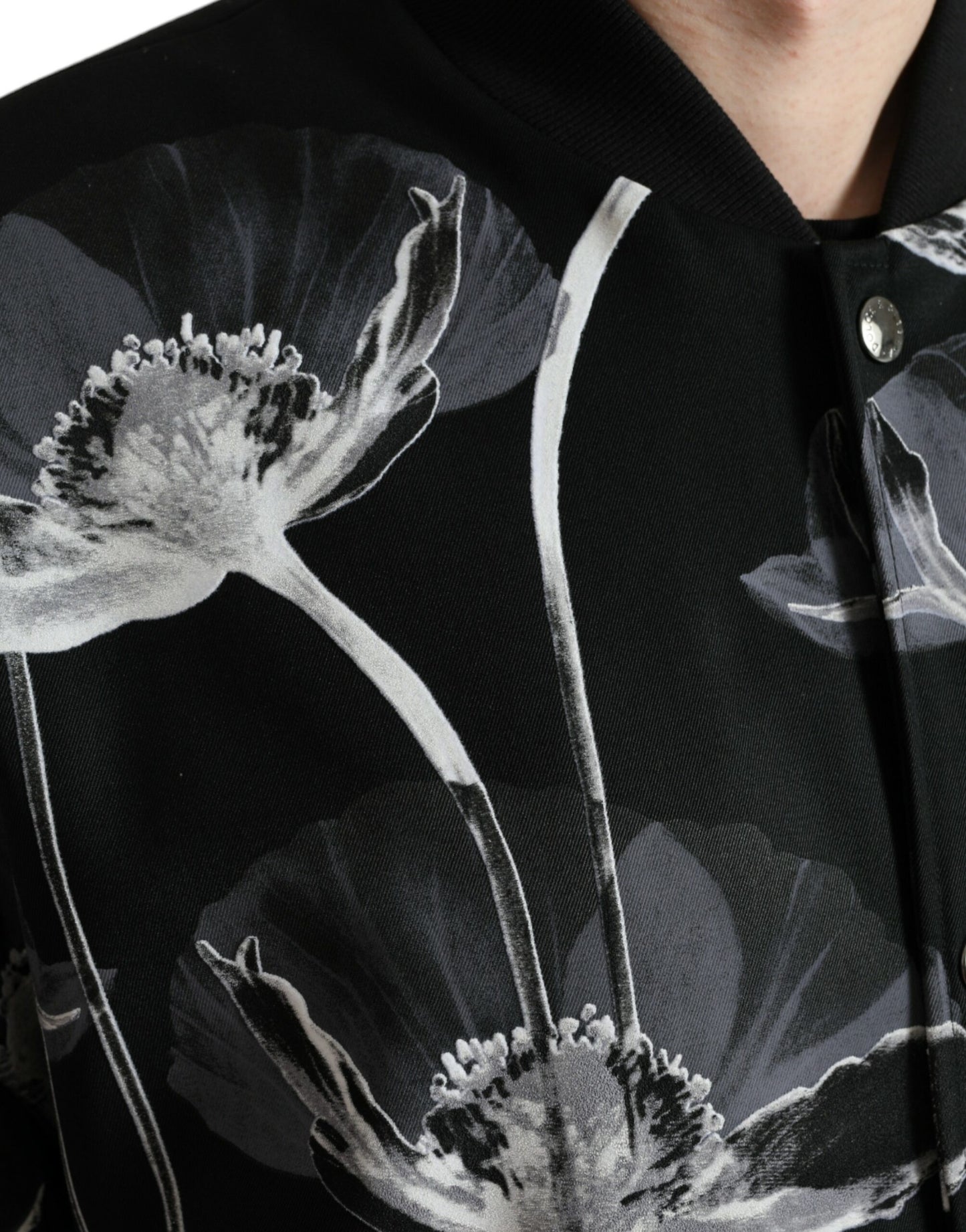 Dolce & Gabbana Elegante cazadora bomber con estampado floral