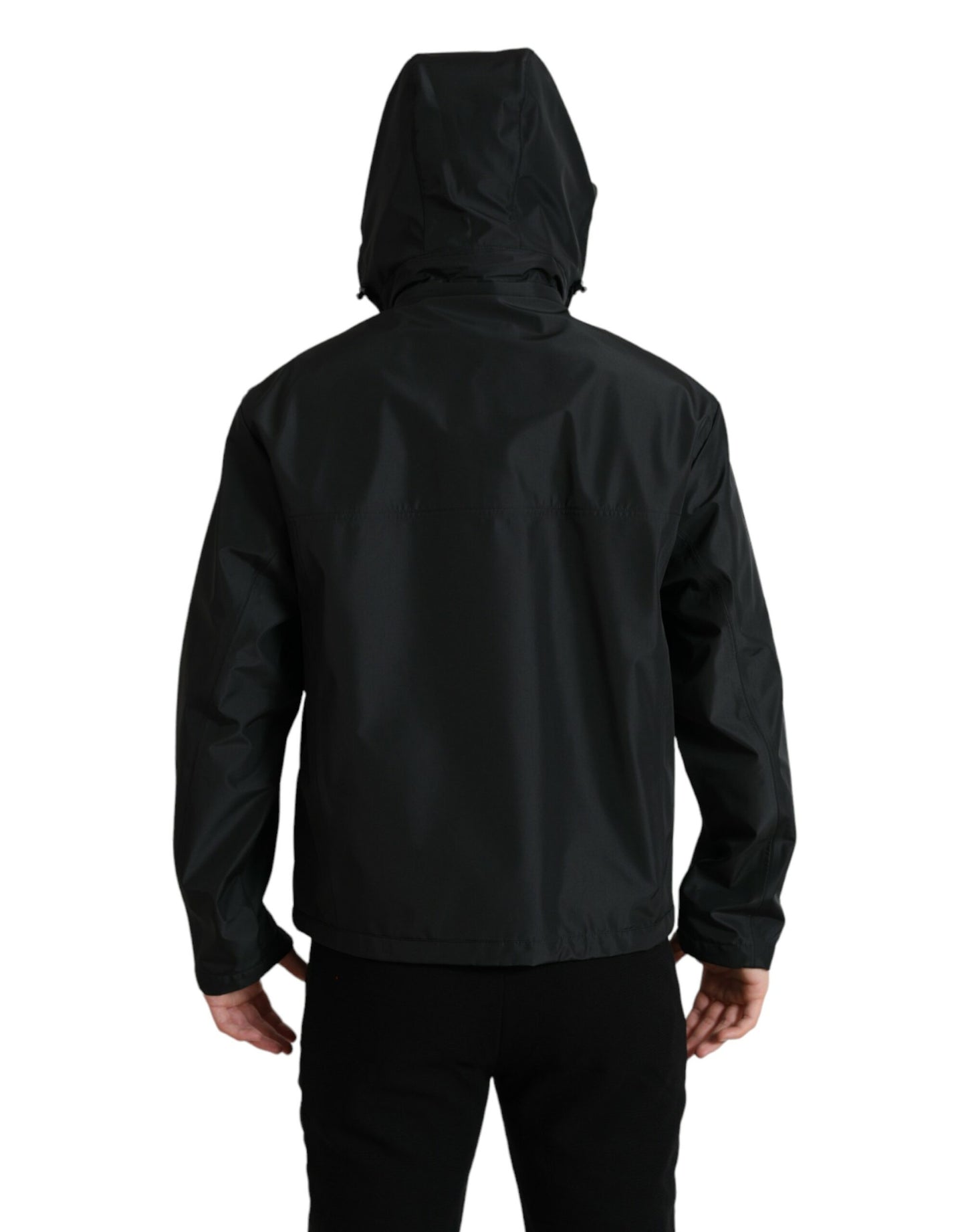 Dolce & Gabbana Sleek Black Windbreaker Jacket – IT48 | M par Dolce & Gabbana | Disponible sur Sandy Store ByNet