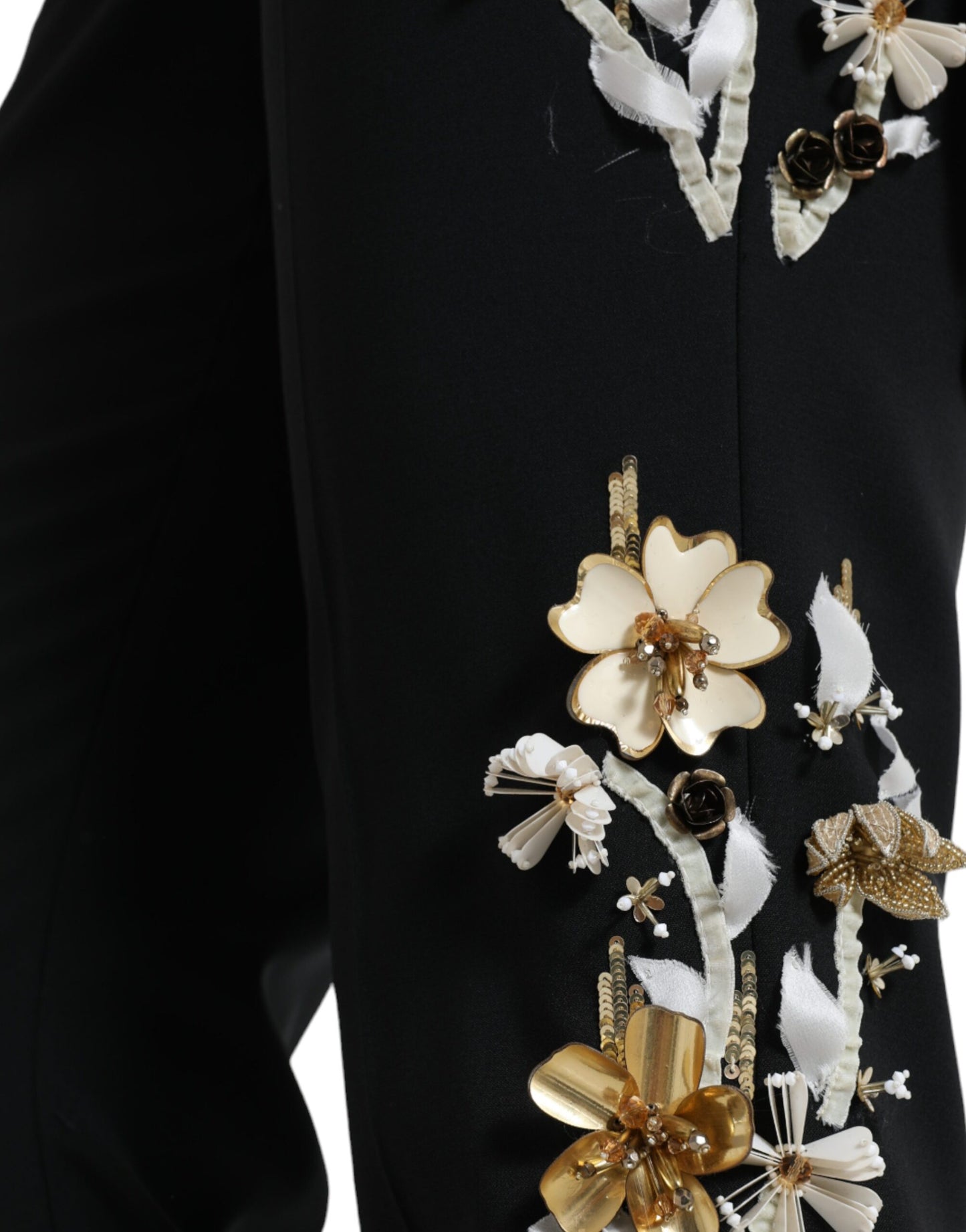 Dolce & Gabbana Elegantes pantalones cónicos florales de cintura alta