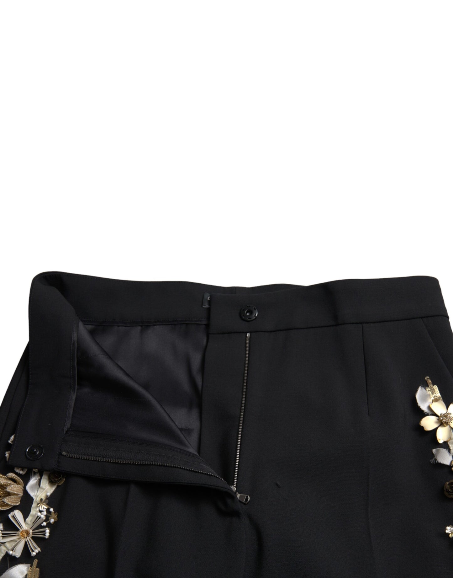 Dolce & Gabbana Elegantes pantalones cónicos florales de cintura alta