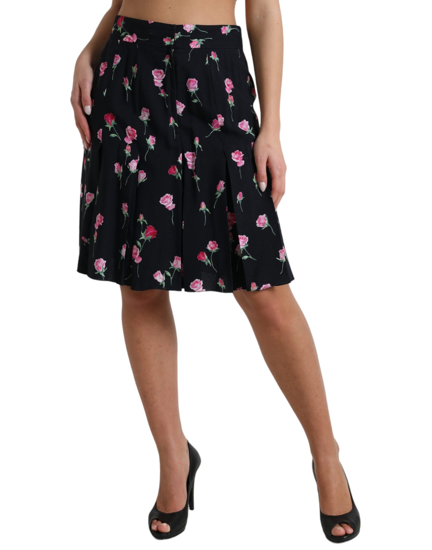 Dolce & Gabbana Falda elegante floral acampanada hasta la rodilla