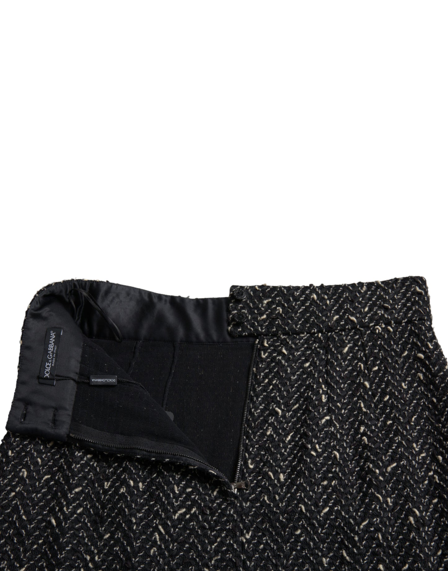 Dolce & Gabbana Minifalda elegante de tweed de cintura alta
