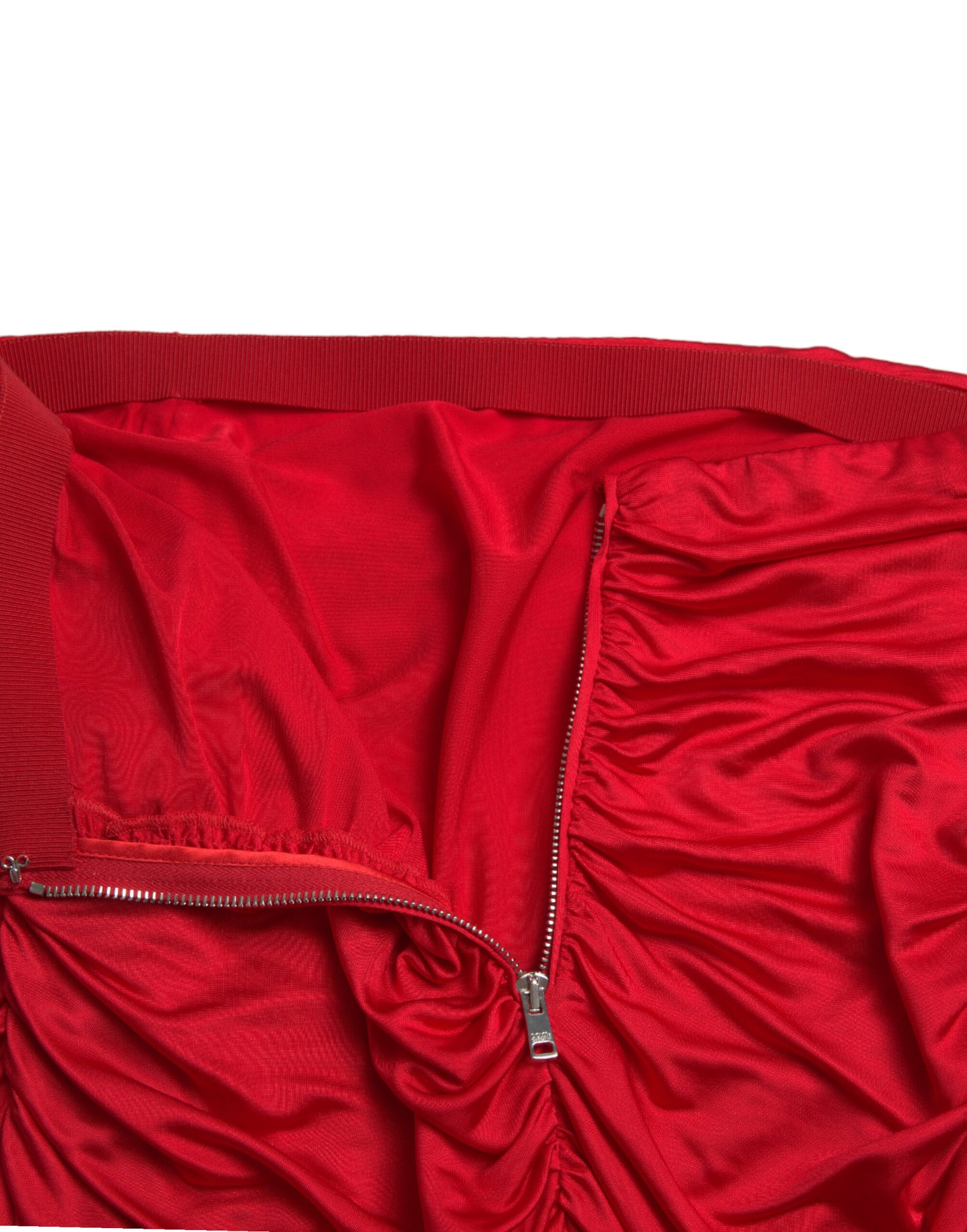 Dolce & Gabbana Elegante minifalda plisada en rojo vibrante