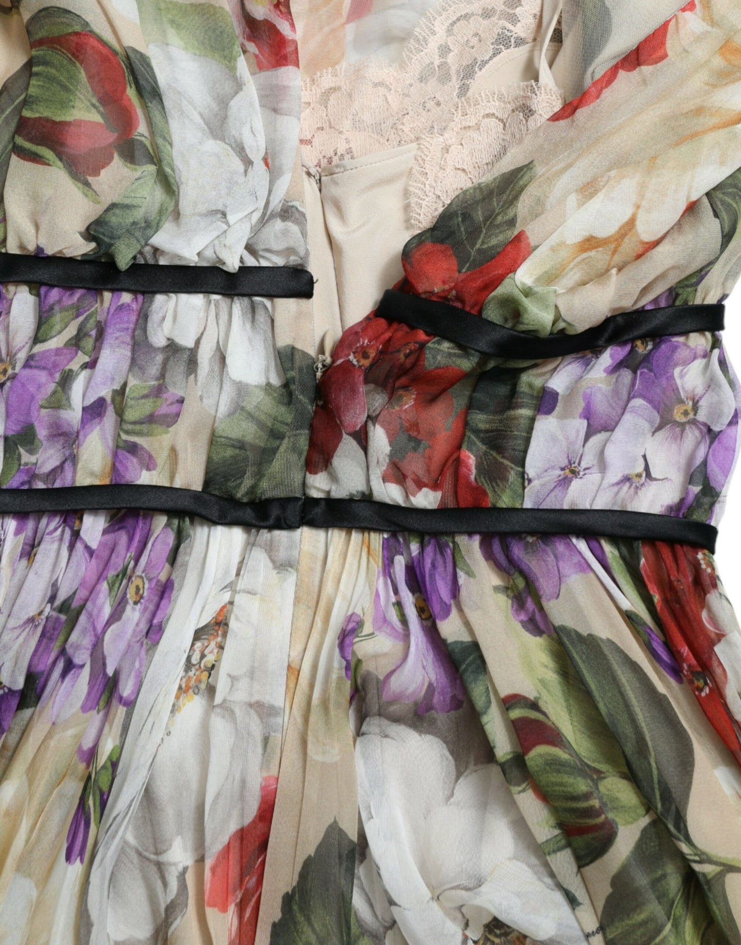 Dolce & Gabbana Minivestido de gasa de seda floral Elegance
