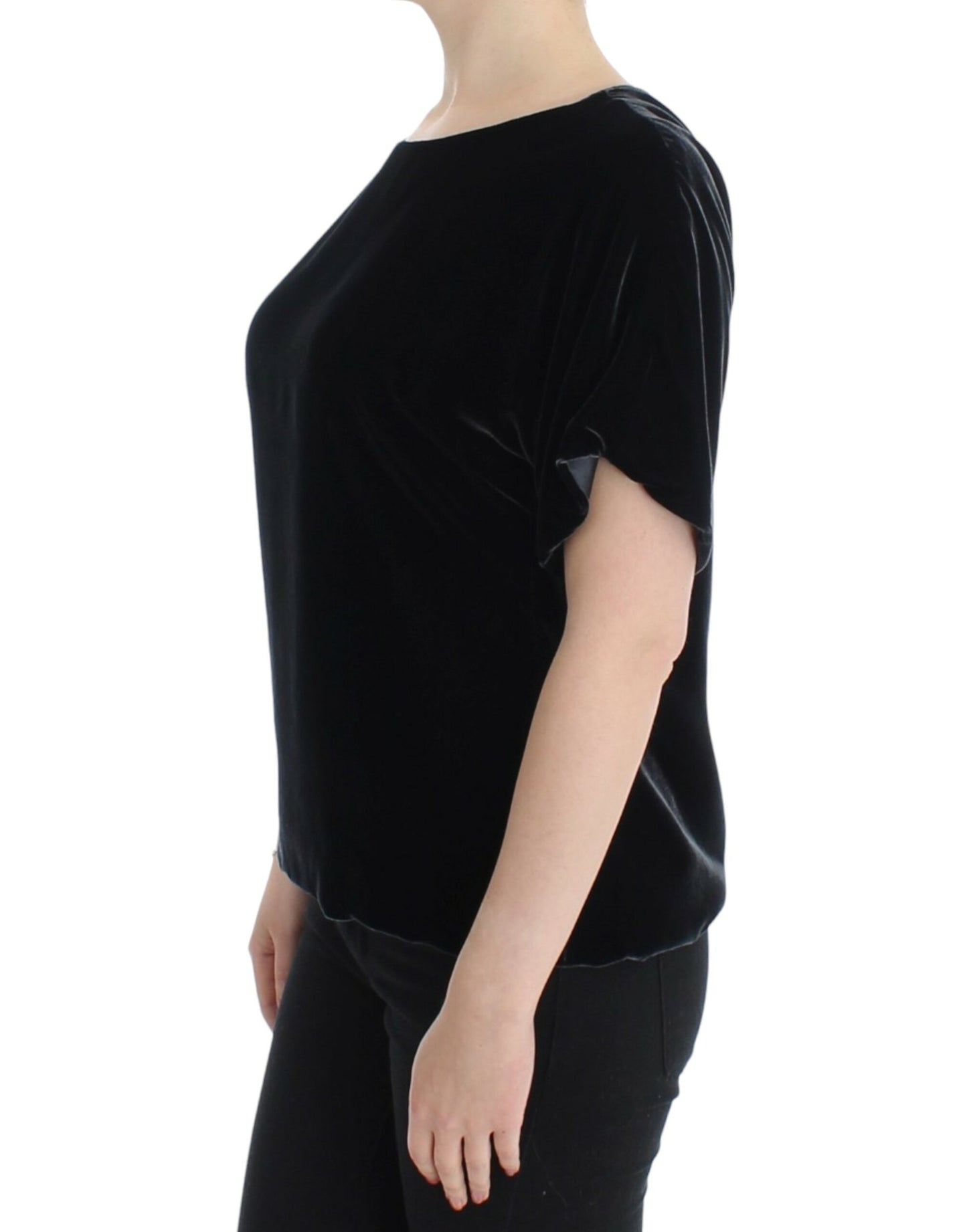 Dolce & Gabbana Top de manga corta de terciopelo encantador