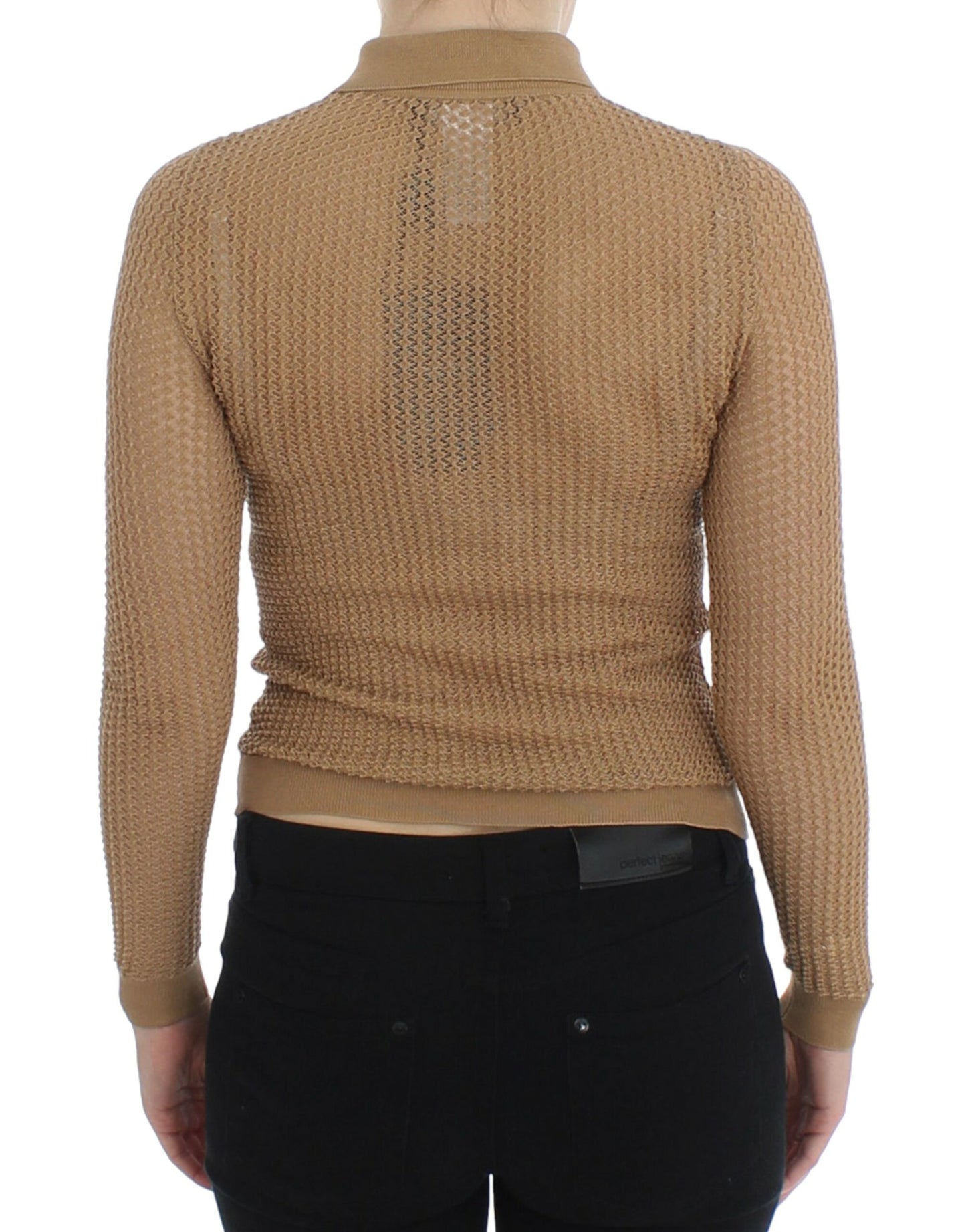 Dolce & Gabbana Jersey tipo polo de algodón de punto beige