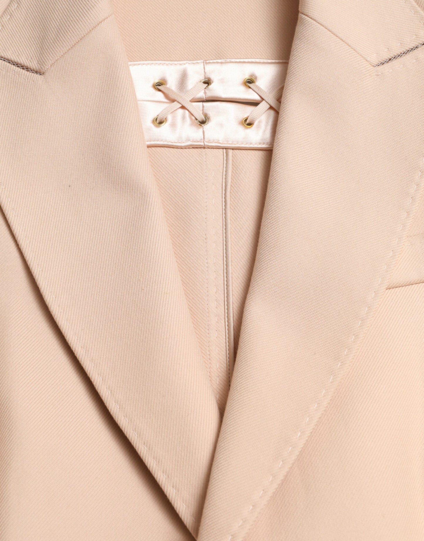 Dolce & Gabbana Elegante gabardina beige de un solo pecho