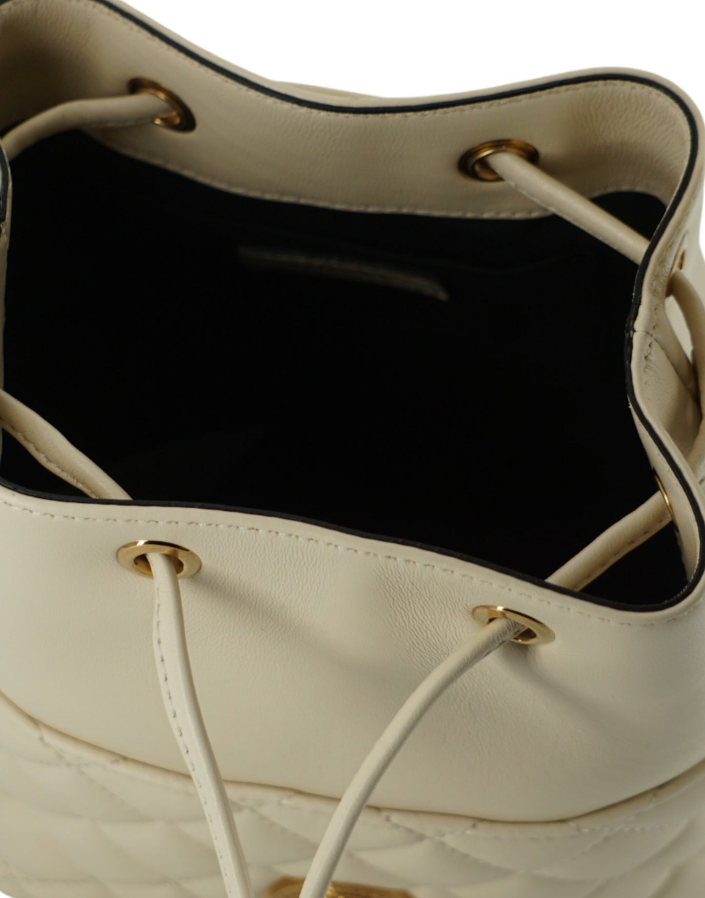 Versace Elegant Small White Leather Bucket Shoulder Bag – par Versace | Disponible sur Sandy Store ByNet