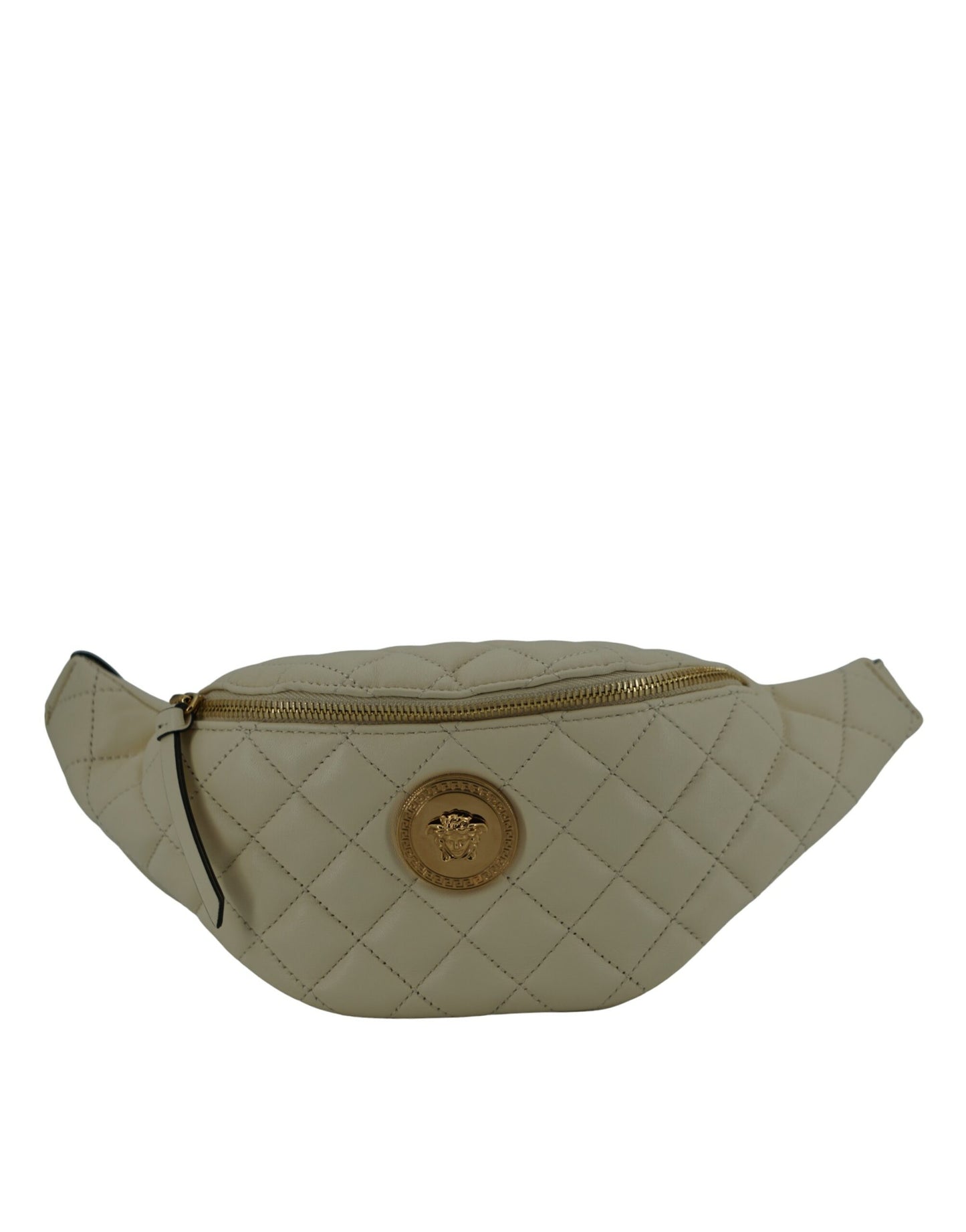 Versace Elegant White Lamb Leather Belt Bag – par Versace | Disponible sur Sandy Store ByNet