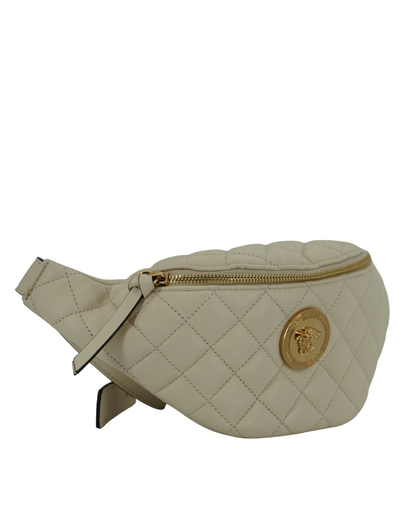 Versace Elegant White Lamb Leather Belt Bag – par Versace | Disponible sur Sandy Store ByNet
