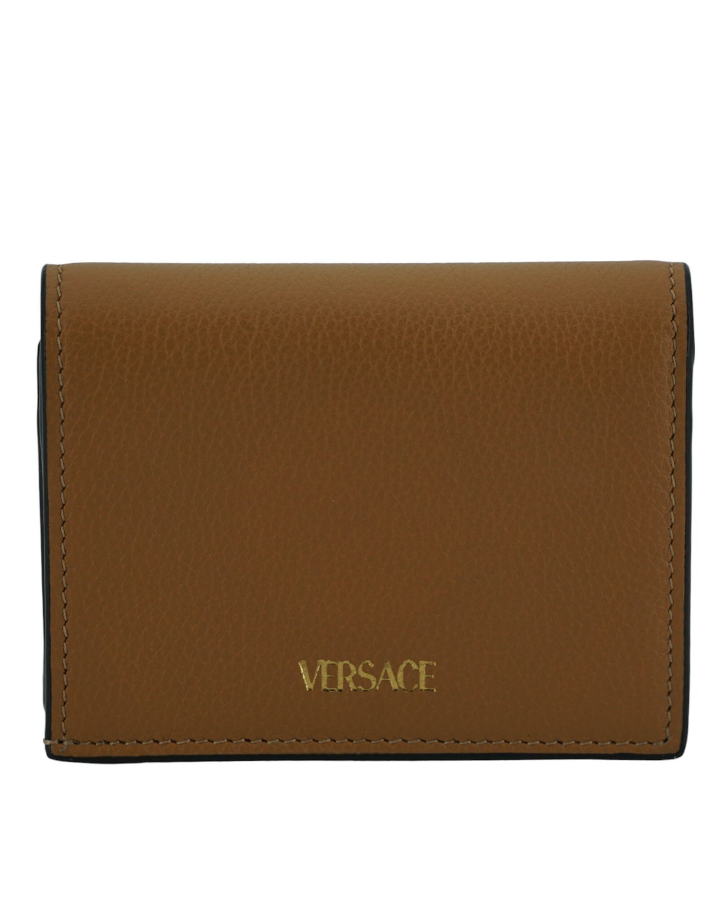 Versace Elegant Compact Leather Wallet in Brown – par Versace | Disponible sur Sandy Store ByNet