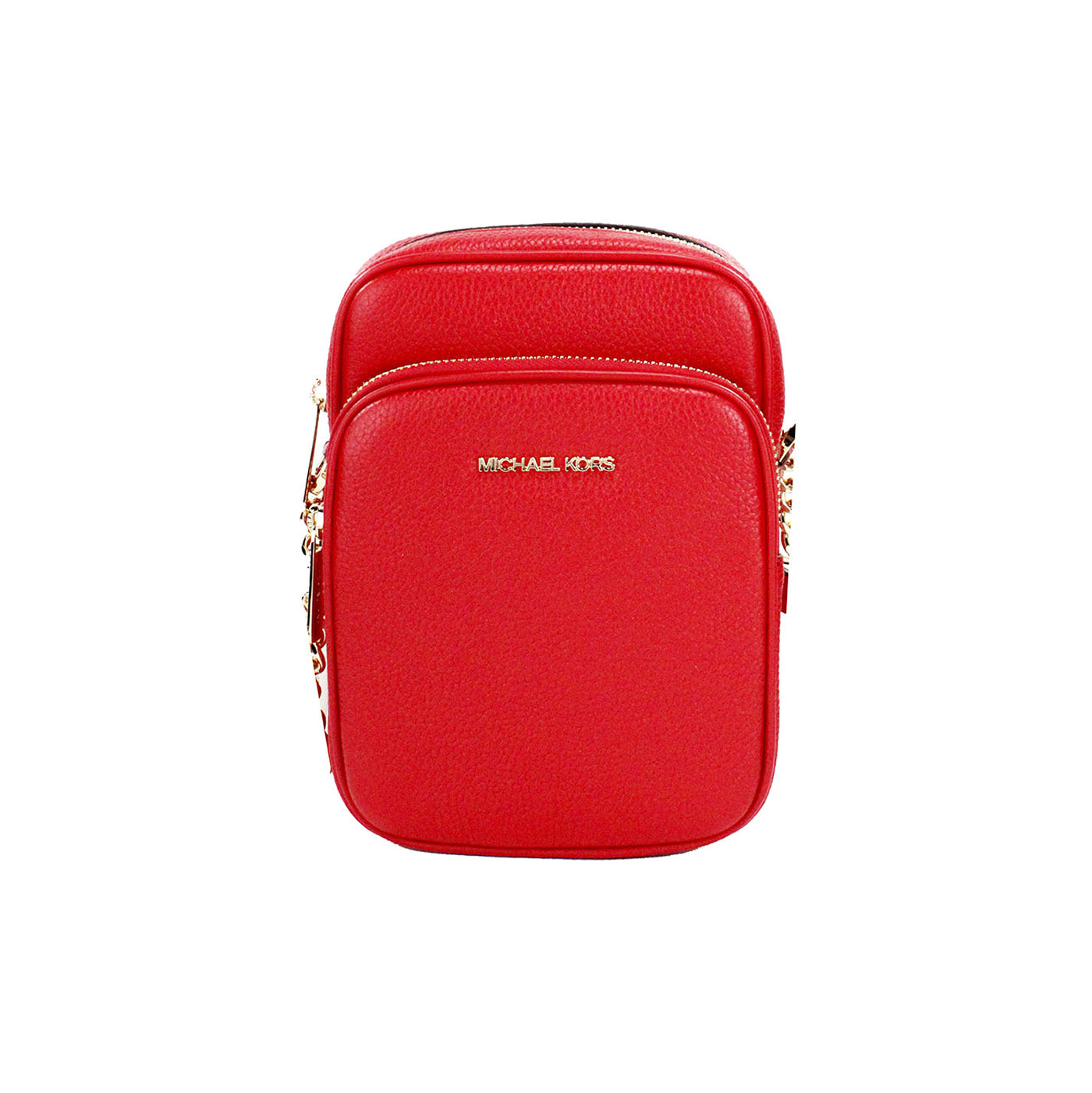 Michael Kors Jet Set Bright Red Pebbled Leather North South Chain Crossbody Bag – par Michael Kors | Disponible sur Sandy Store ByNet