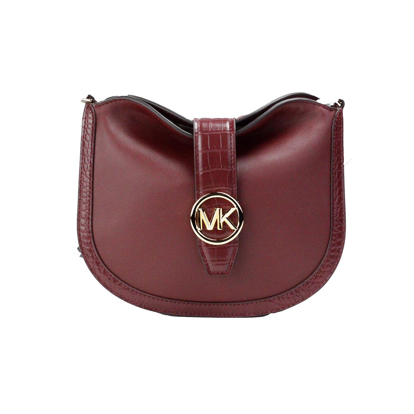 Michael Kors Gabby Small Dark Cherry Leather Foldover Hobo Crossbody Bag – par Michael Kors | Disponible sur Sandy Store ByNet