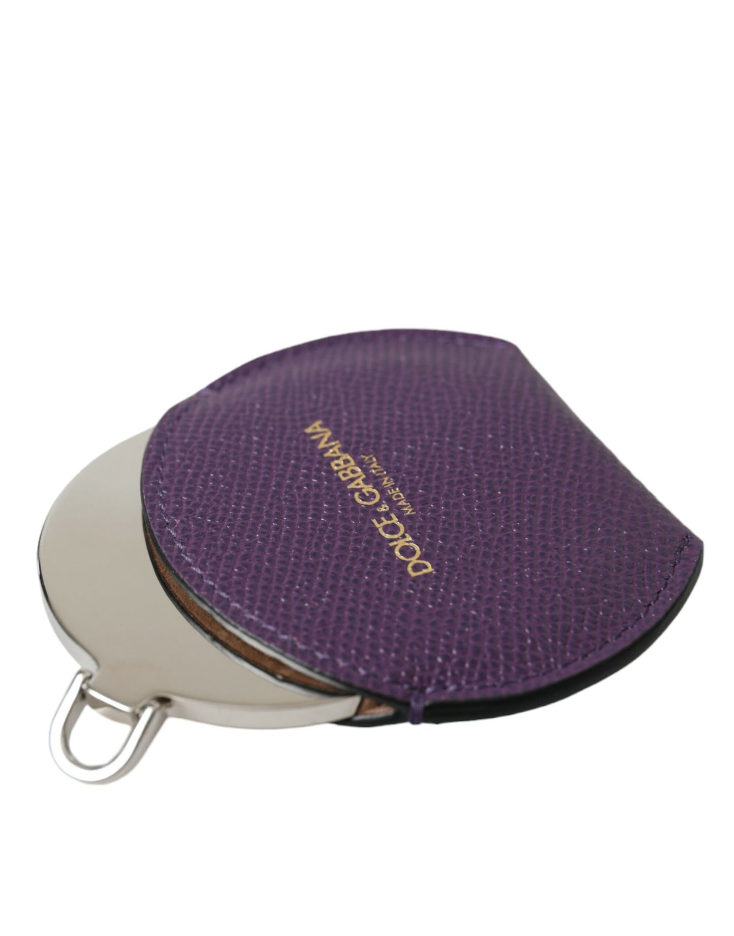Dolce & Gabbana Elegante soporte para espejo de cuero morado