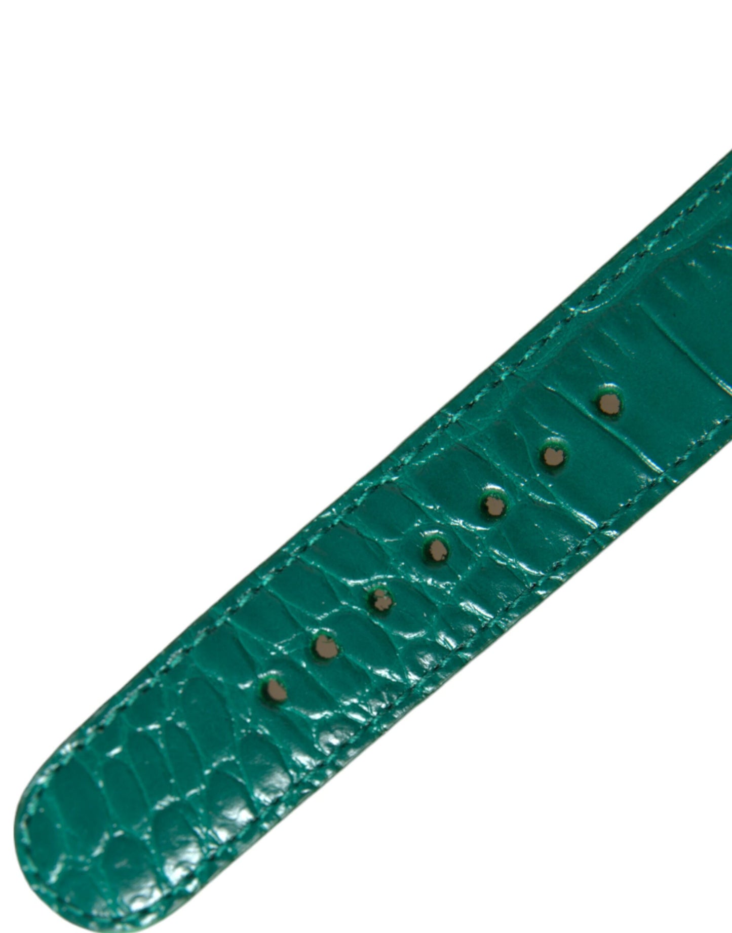 Dolce & Gabbana Elegante Banda Para El Cuello De Cuero Verde