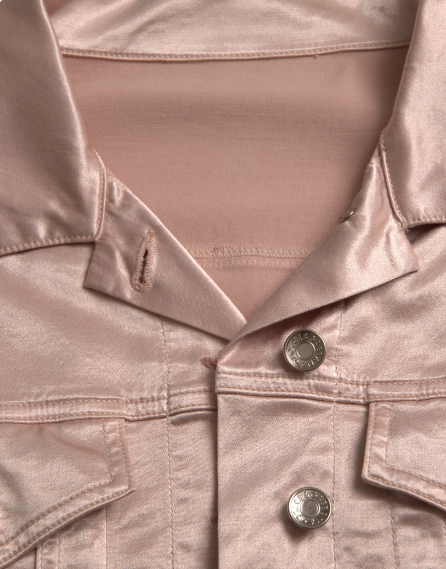 Dolce & Gabbana Elegante chaqueta vaquera corta rosa