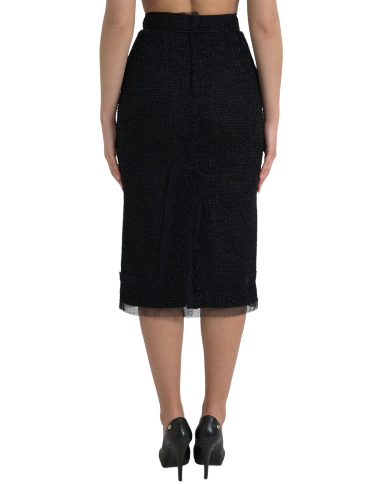 Dolce & Gabbana Falda midi elegante de cintura alta