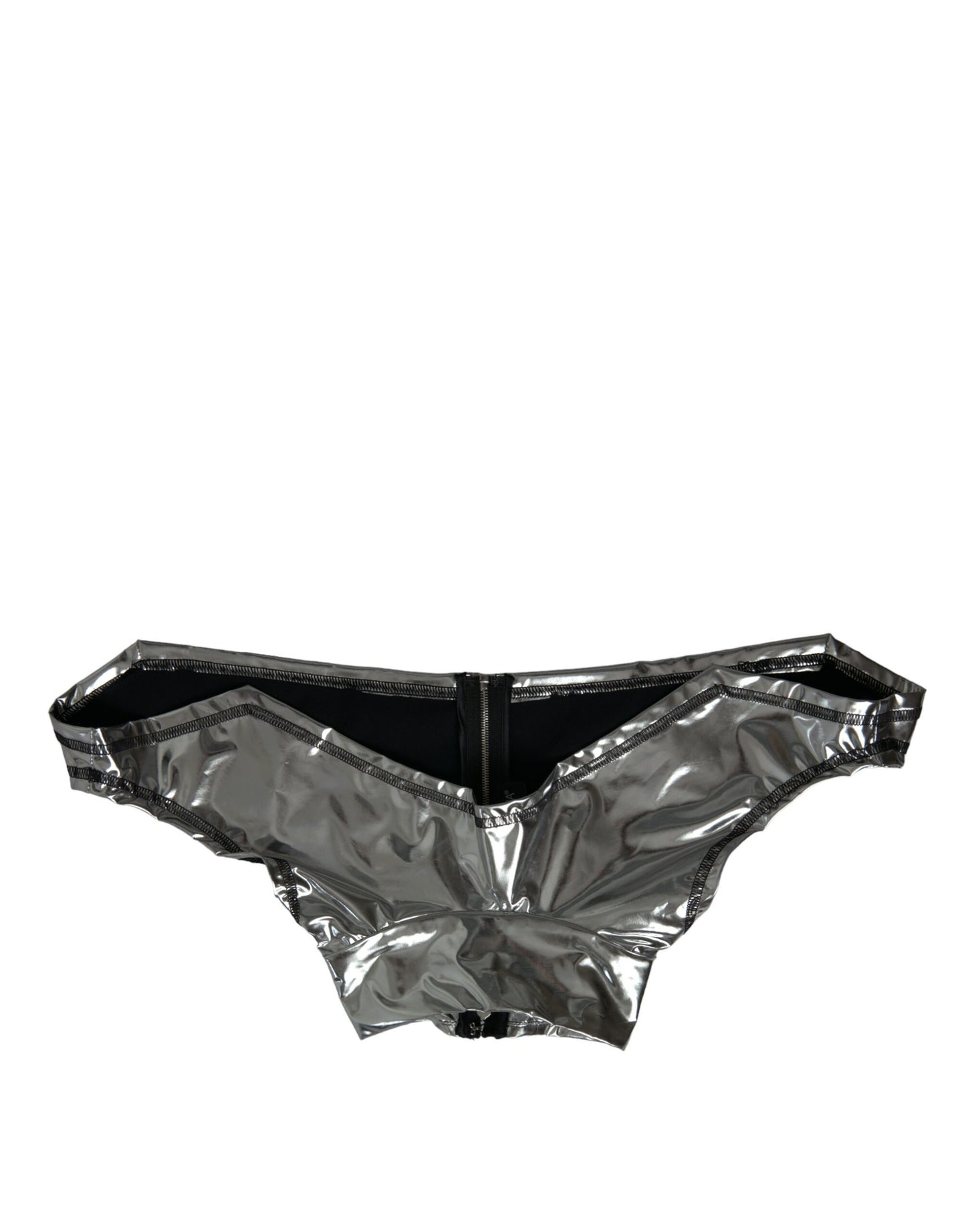 Top Dolce & Gabbana Silver Elegance con cierre de cremallera