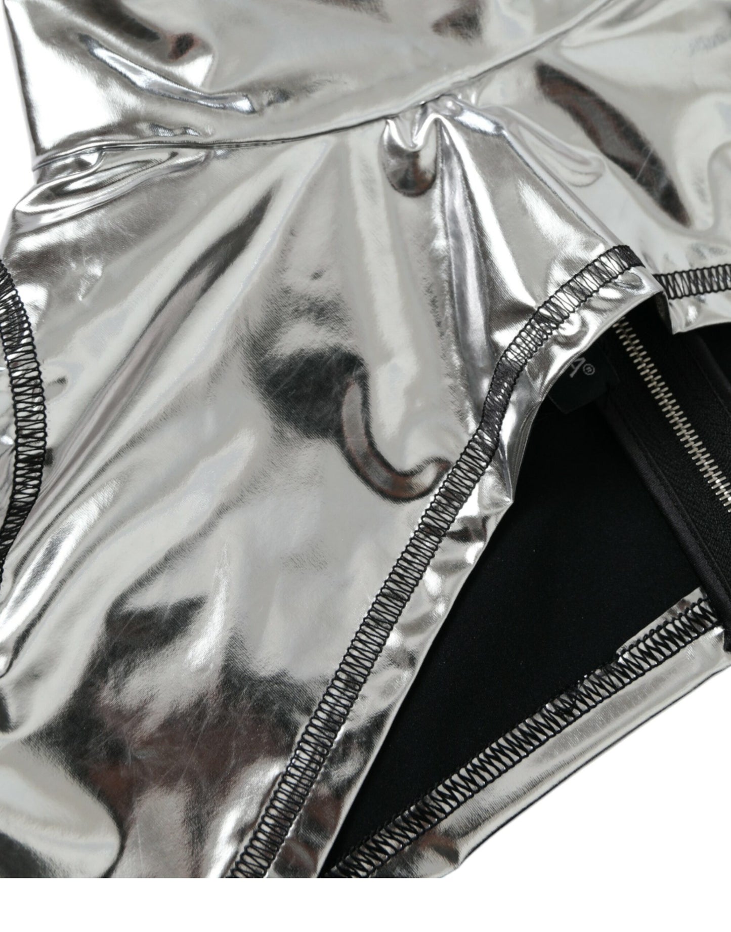 Top Dolce & Gabbana Silver Elegance con cierre de cremallera