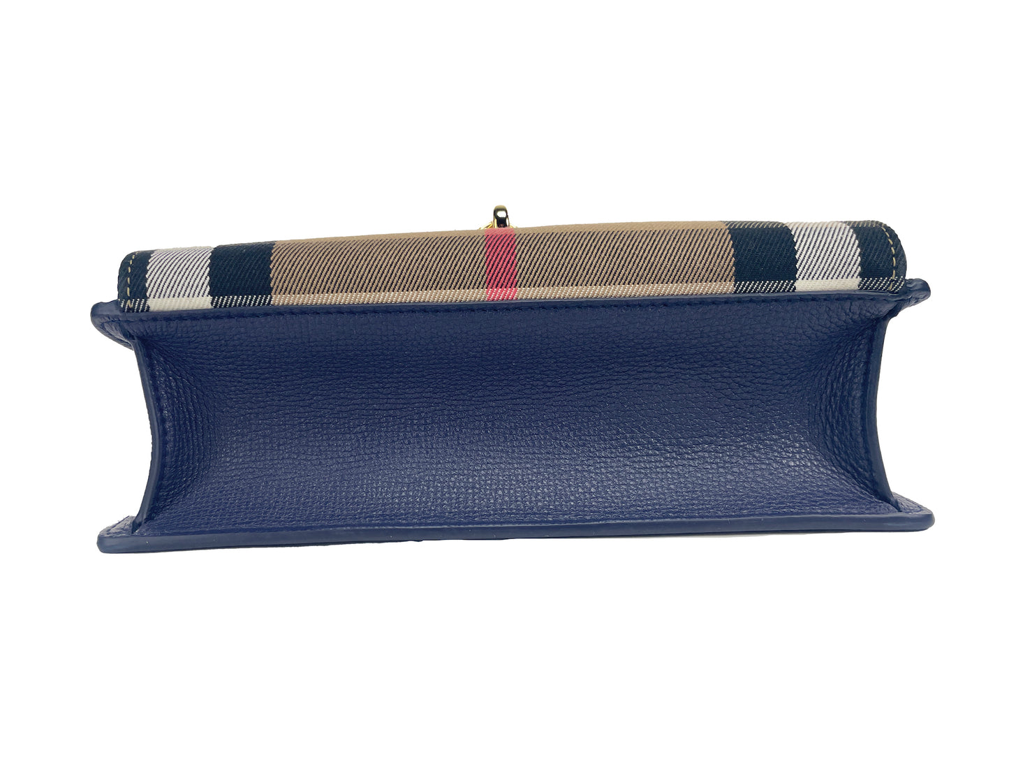 Burberry Macken Small Regency Blue House Check Leather Crossbody Bag – par Burberry | Disponible sur Sandy Store ByNet