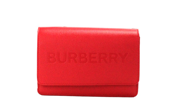 Burberry Hampshire Small Red Embossed Logo Smooth Leather Crossbody Bag – par Burberry | Disponible sur Sandy Store ByNet